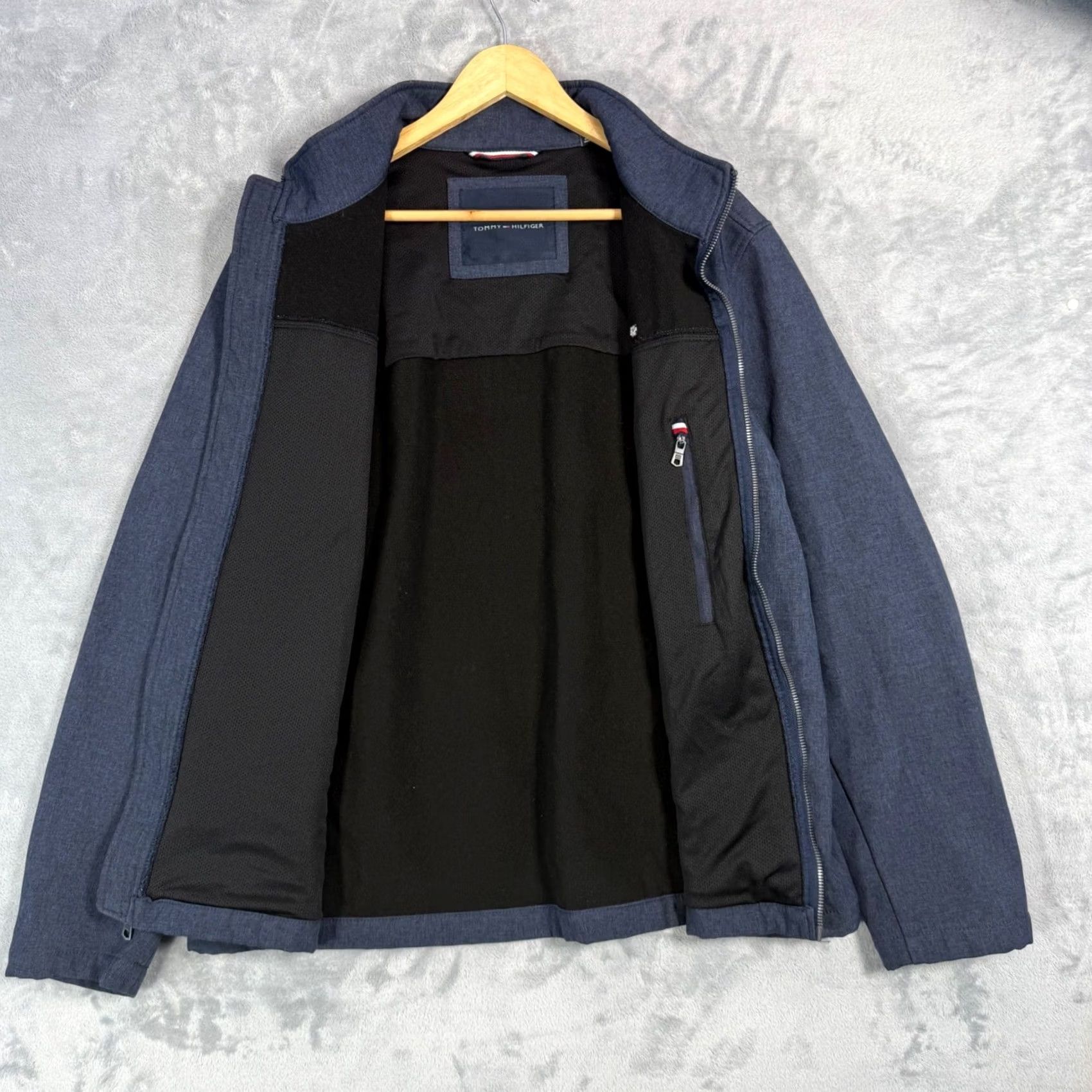 Tommy Hilfiger Tommy Hilfiger Men's Jacket Full Zip Soft Shell Heather Navy XL Size US XL / EU 56 / 4 - 6 Thumbnail