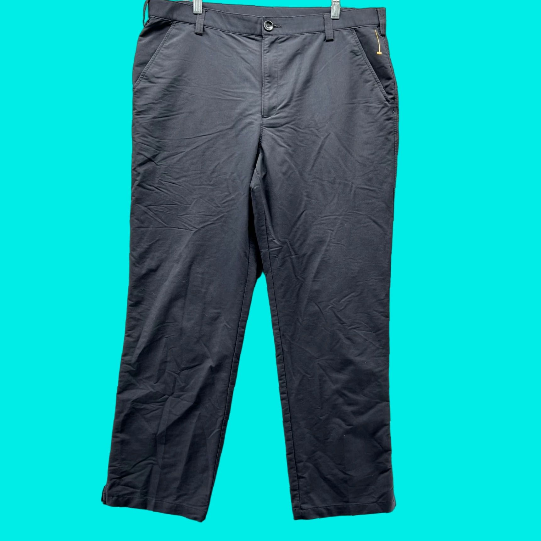Under Armour VINTAGE Under Armour Pants Men 38x32 Stretch Black Chino Flat Polyester Trousers UA Shirt? Size US 38 / EU 54 - 1 Thumbnail