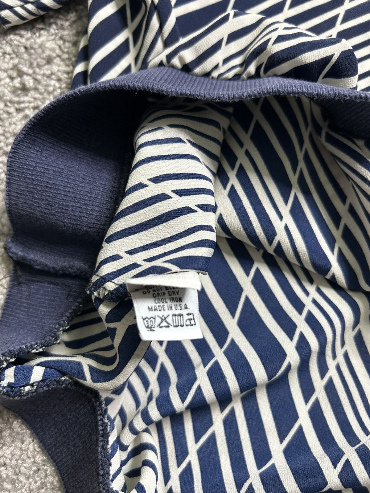 Vintage Vintage 80s/90s D’Accord Polo Shirt Navy White Made in USA Size US L / EU 52-54 / 3 - 5 Thumbnail