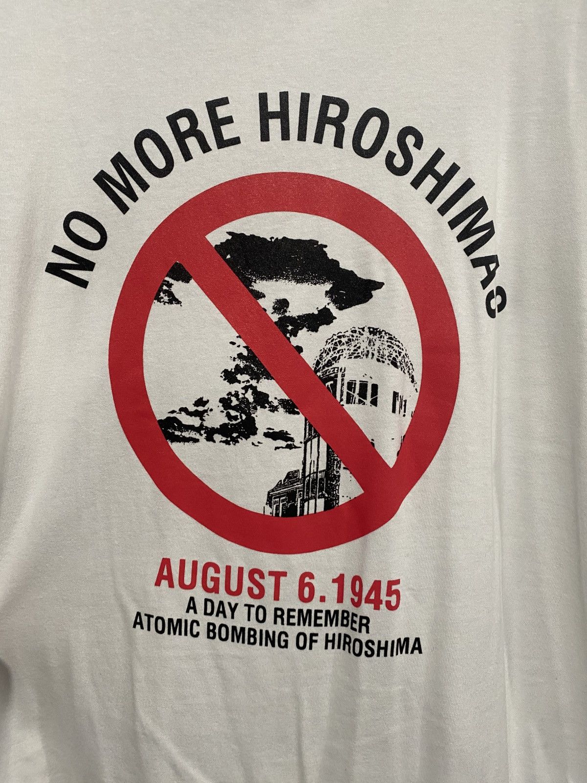 Vintage No more Hiroshimas memorial t-shirt Size US L / EU 52-54 / 3 - 3 Thumbnail