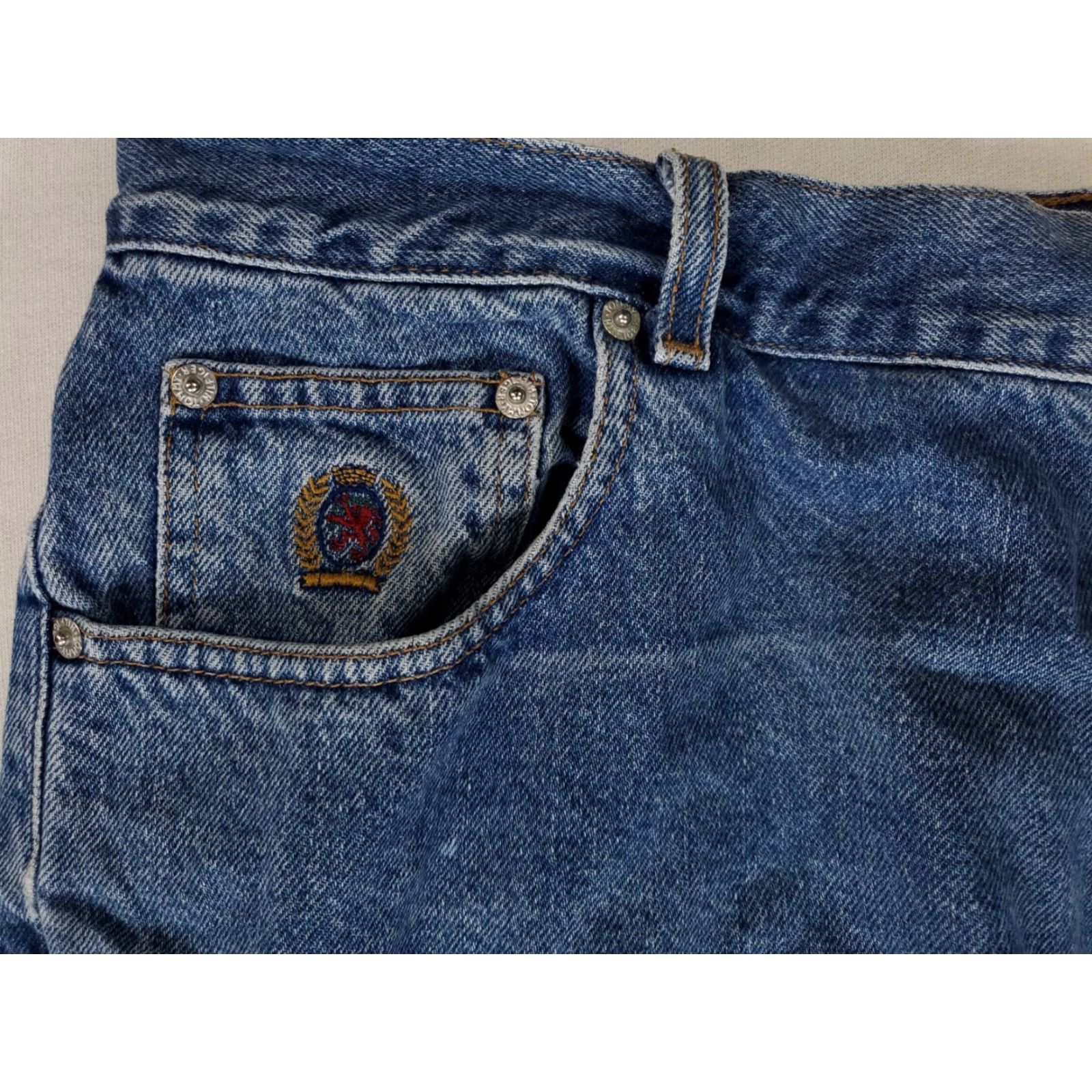 Tommy Hilfiger VINTAGE Tommy Hilfiger Jeans Baggy Wide-Leg Mens 38x30 Blue 90s Y2K Size US 38 / EU 54 - 2 Thumbnail