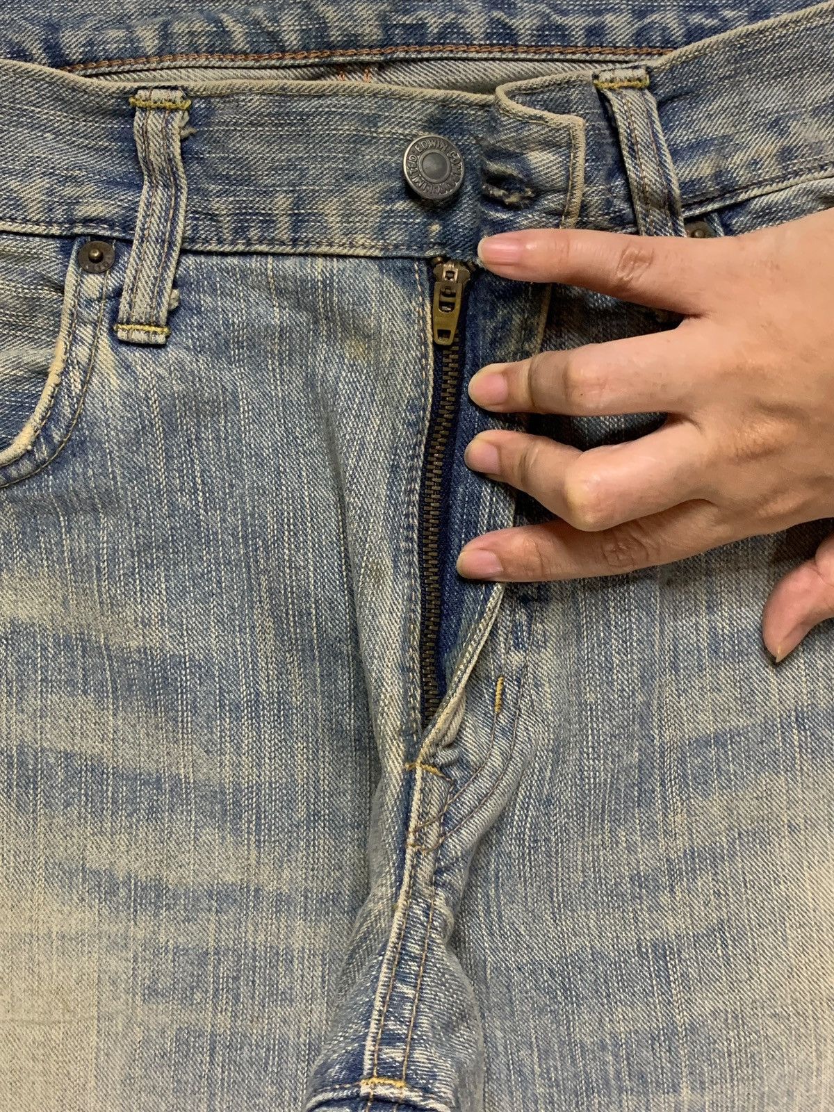 Edwin × Japanese Brand SALES🔥Vintage Japan Edwin Mud Wash Baggy Jean Shorts Jorts Size US 35 - 3 Thumbnail