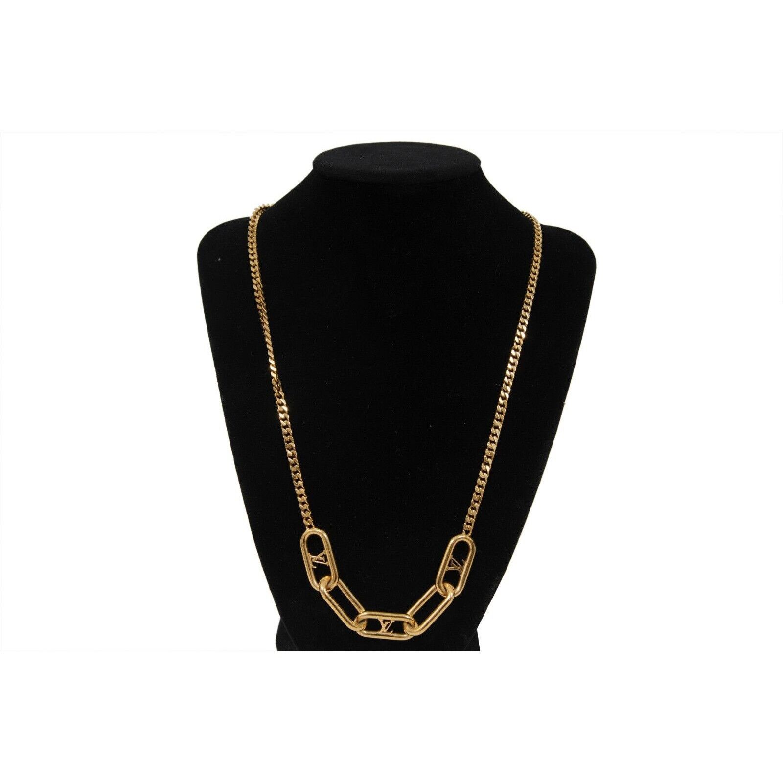 Louis Vuitton My LV Chain Link LV Logo Necklace Gold 22 Inch Size ONE SIZE - 8 Thumbnail