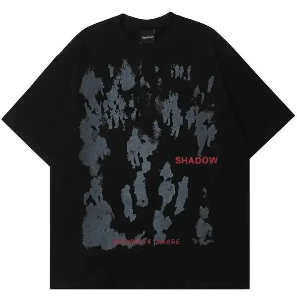 Japanese Brand Unisex Designer Streetwear Tint Person Shadow Print T-Shirt Size US S / EU 44-46 / 1 - 1 Thumbnail
