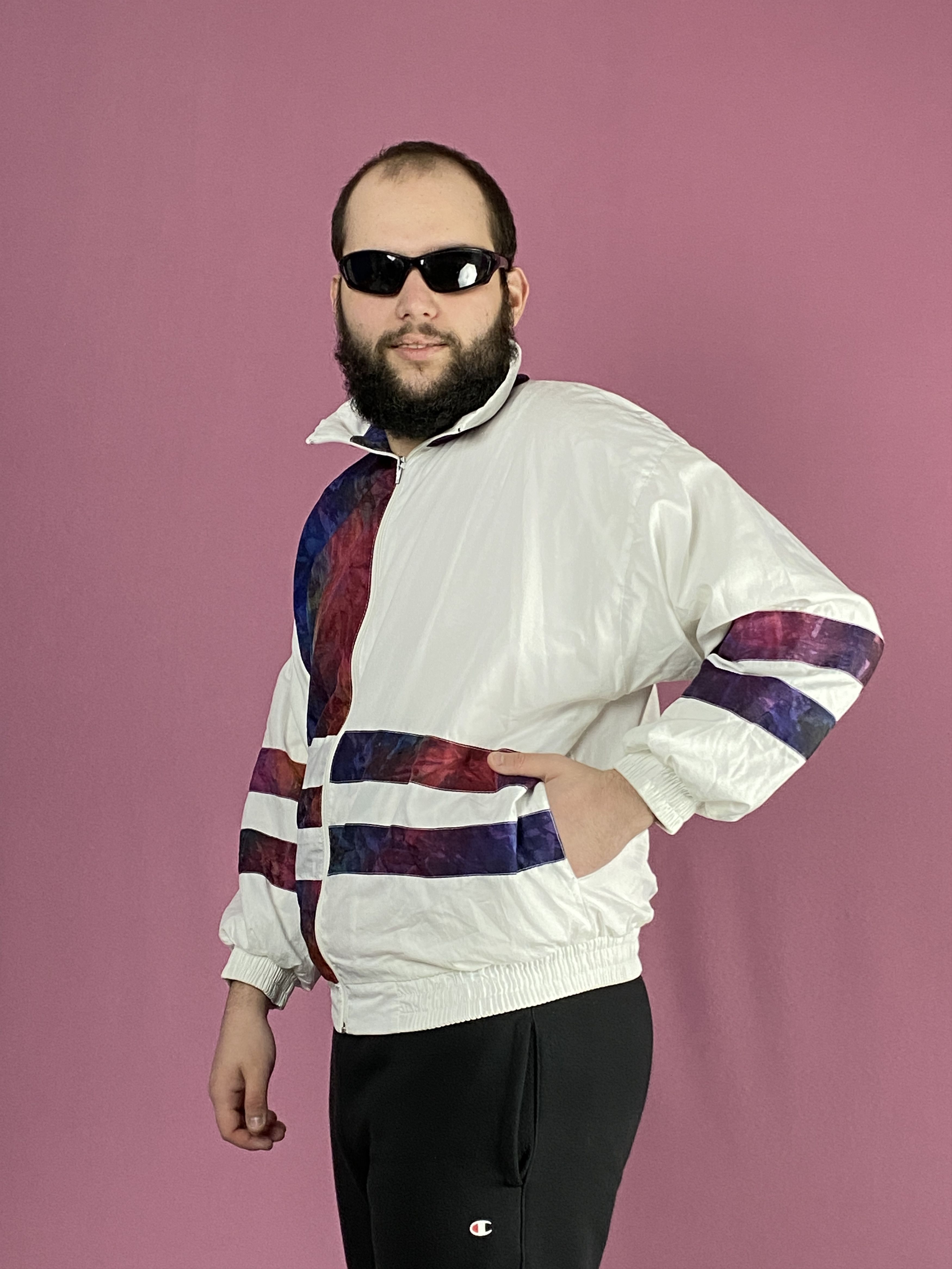 Vintage 90s Vintage Men's Windbreaker Jacket - M Size US M / EU 48-50 / 2 - 2 Thumbnail