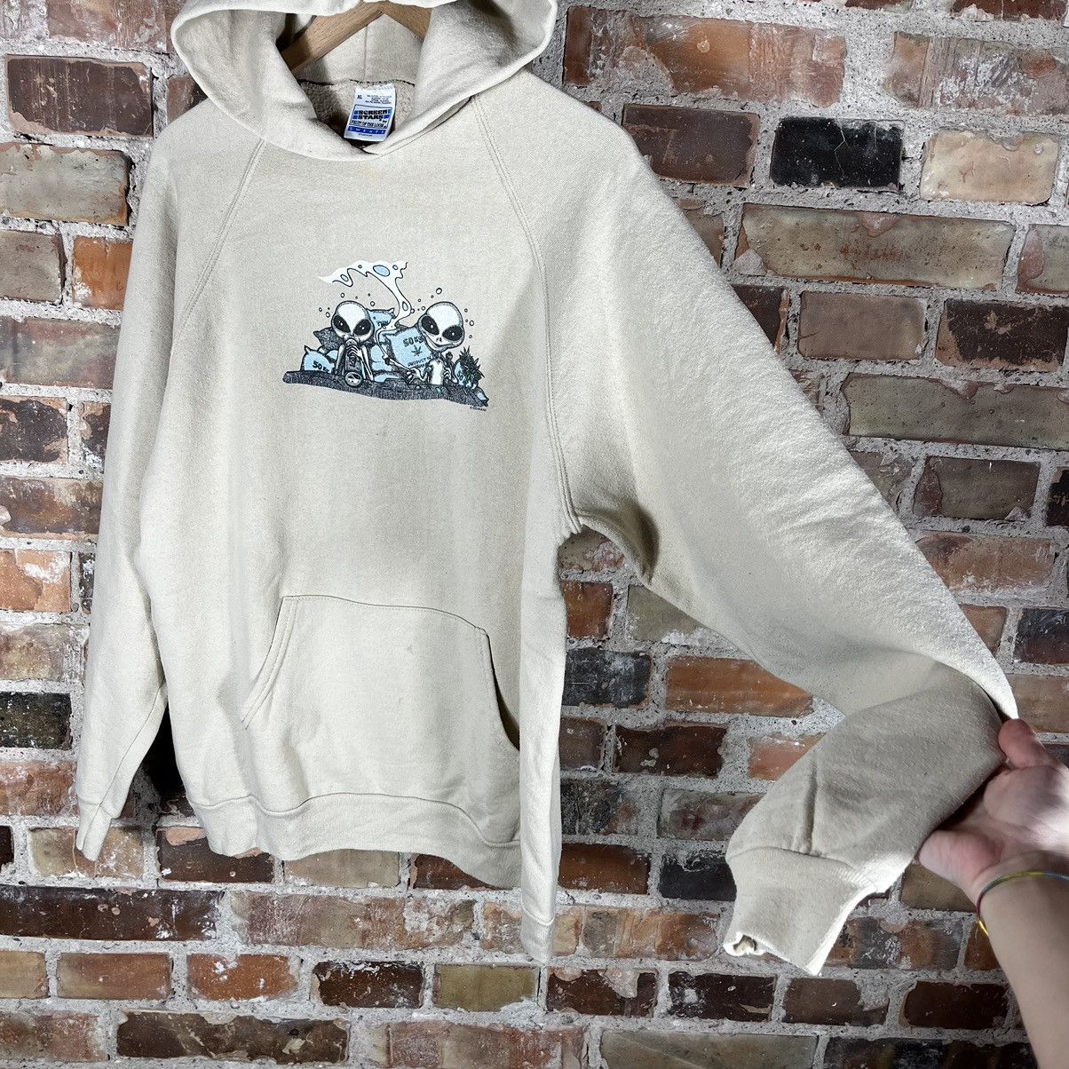 Vintage Vintage Crazy Funny Aliens Hoodie Sweatshirt UFO Blind Style Size US XL / EU 56 / 4 - 5 Thumbnail