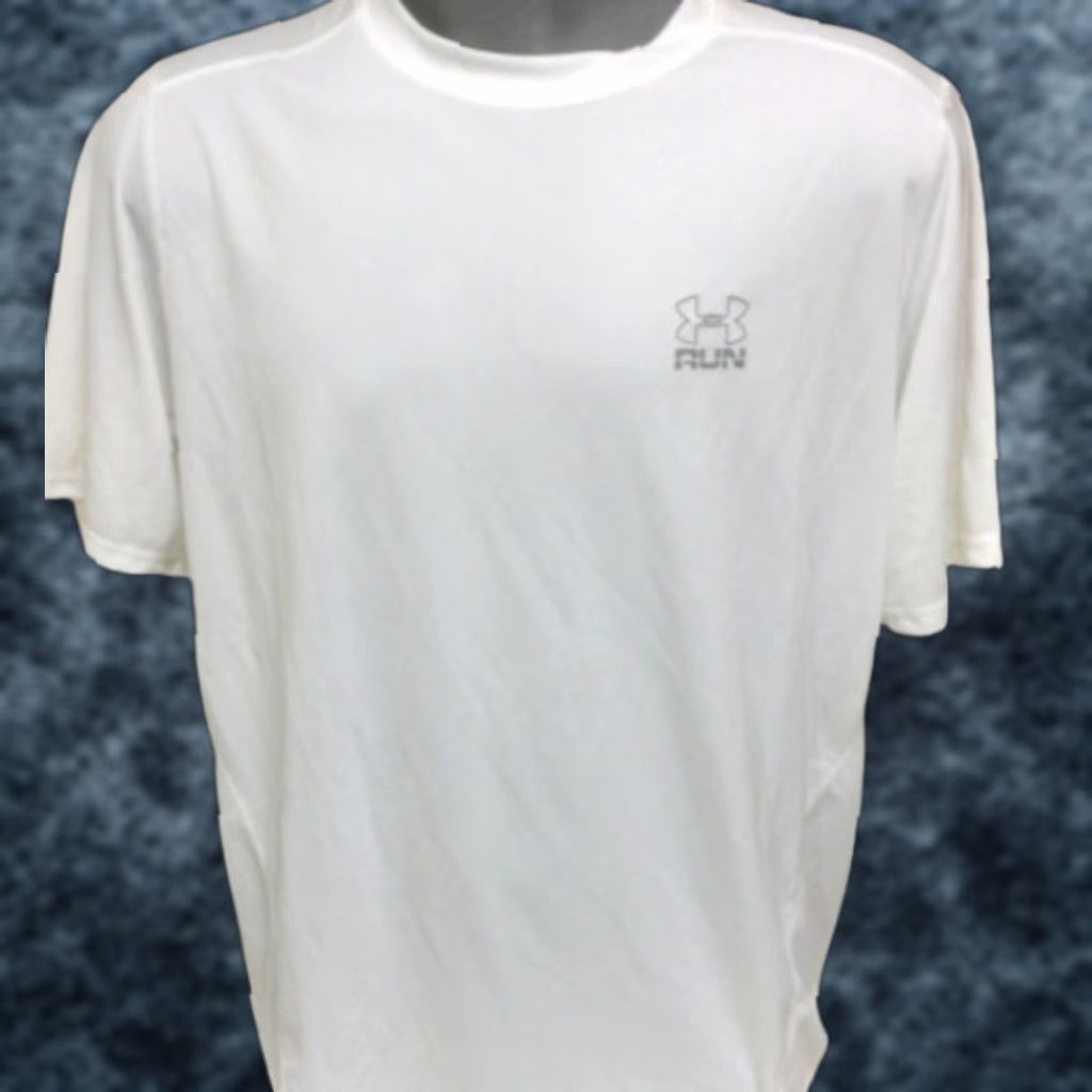 Under Armour Under Armour Mens Heat Gear Short Sleeve Tee Shirt 2XL White Grey Size US XXL / EU 58 / 5 - 1 Thumbnail
