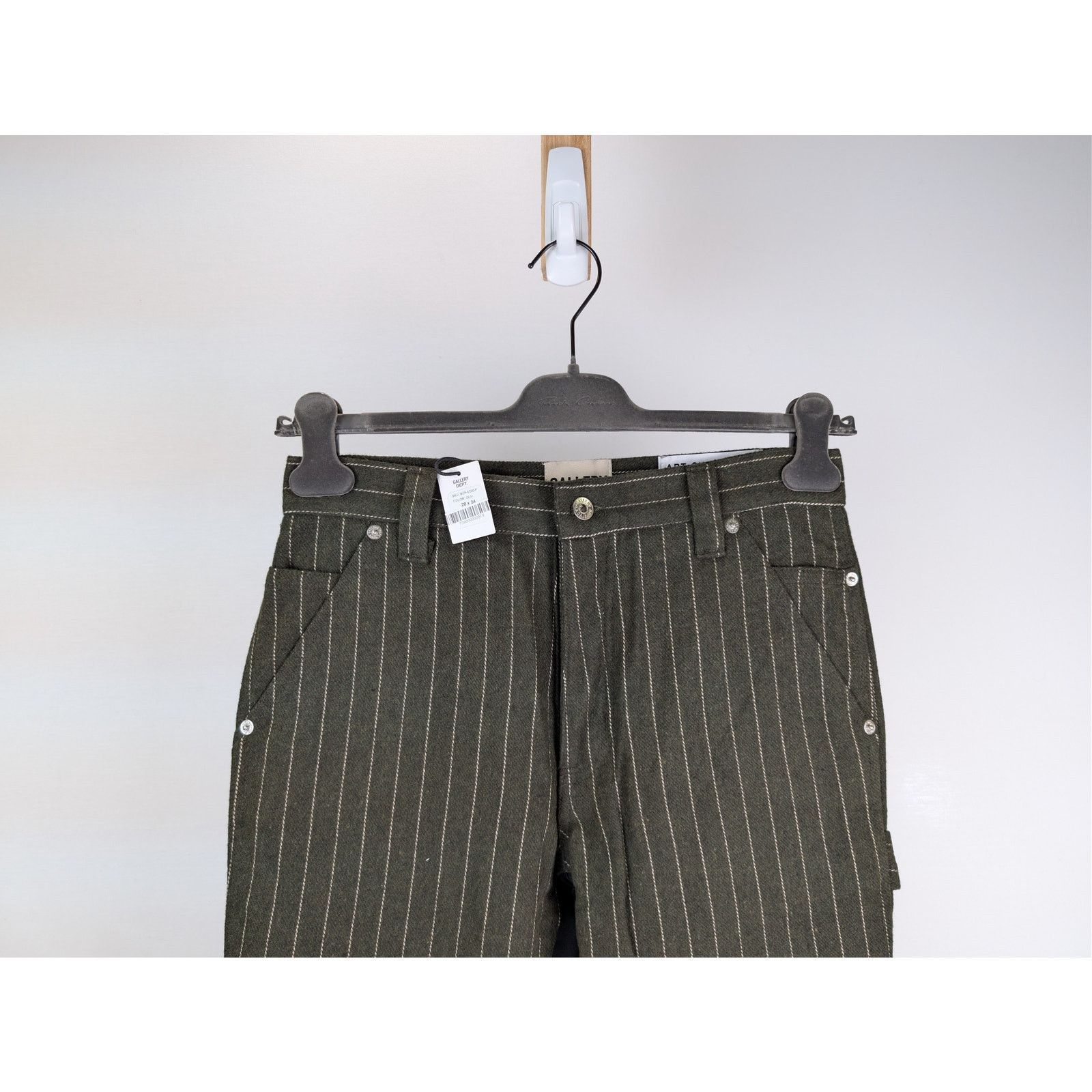 Gallery Dept. o1rshd1 Pinstripe Business Carpenter Flare Pants olive green Size US 38 / EU 54 - 3 Thumbnail