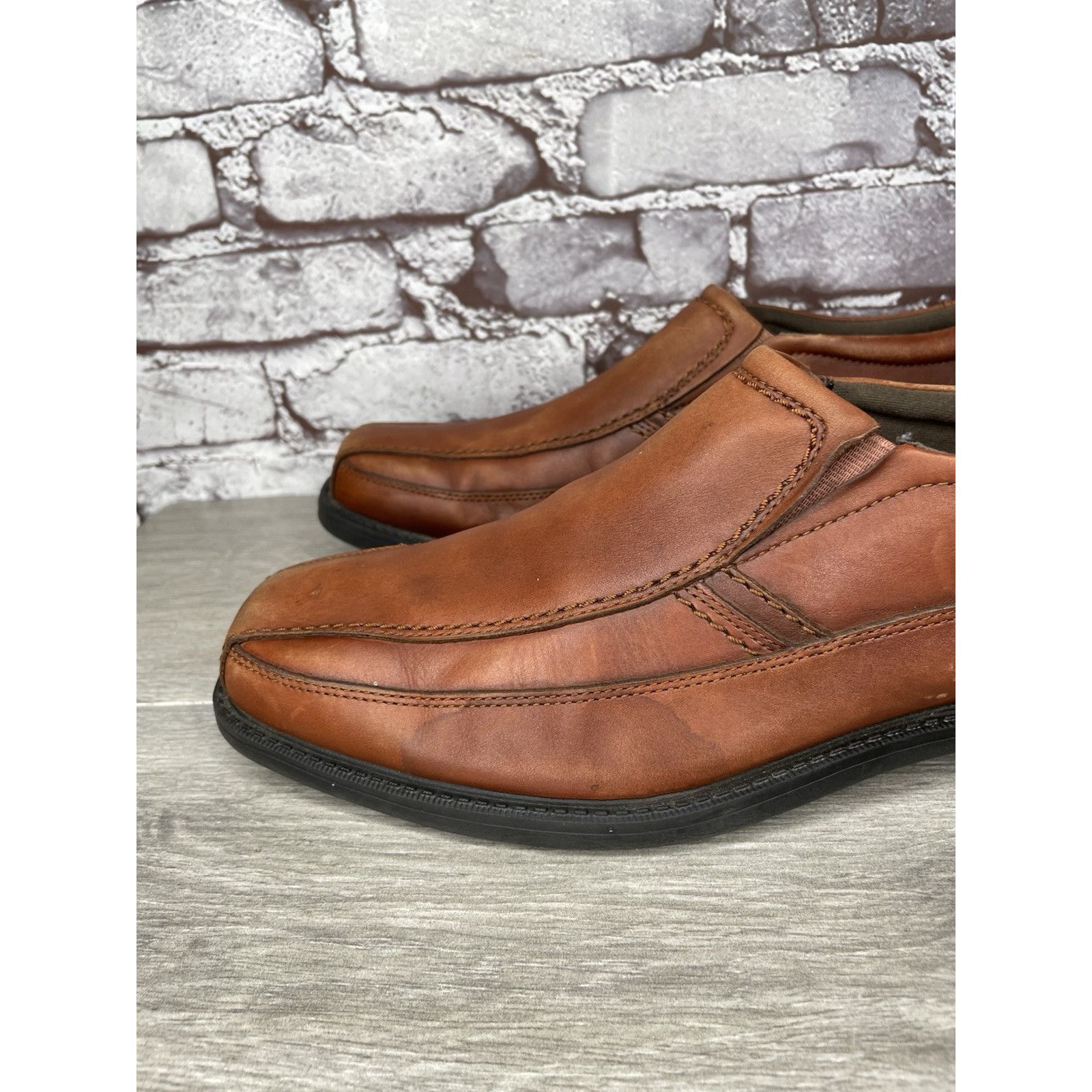 Rockport Rockport Trustech Brown Leather Slip On Casual Bicycle Toe L Size US 10.5 / EU 43-44 - 17 Thumbnail