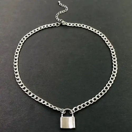 Other center padlock curb Cuban chain necklace Size ONE SIZE - 3 Thumbnail