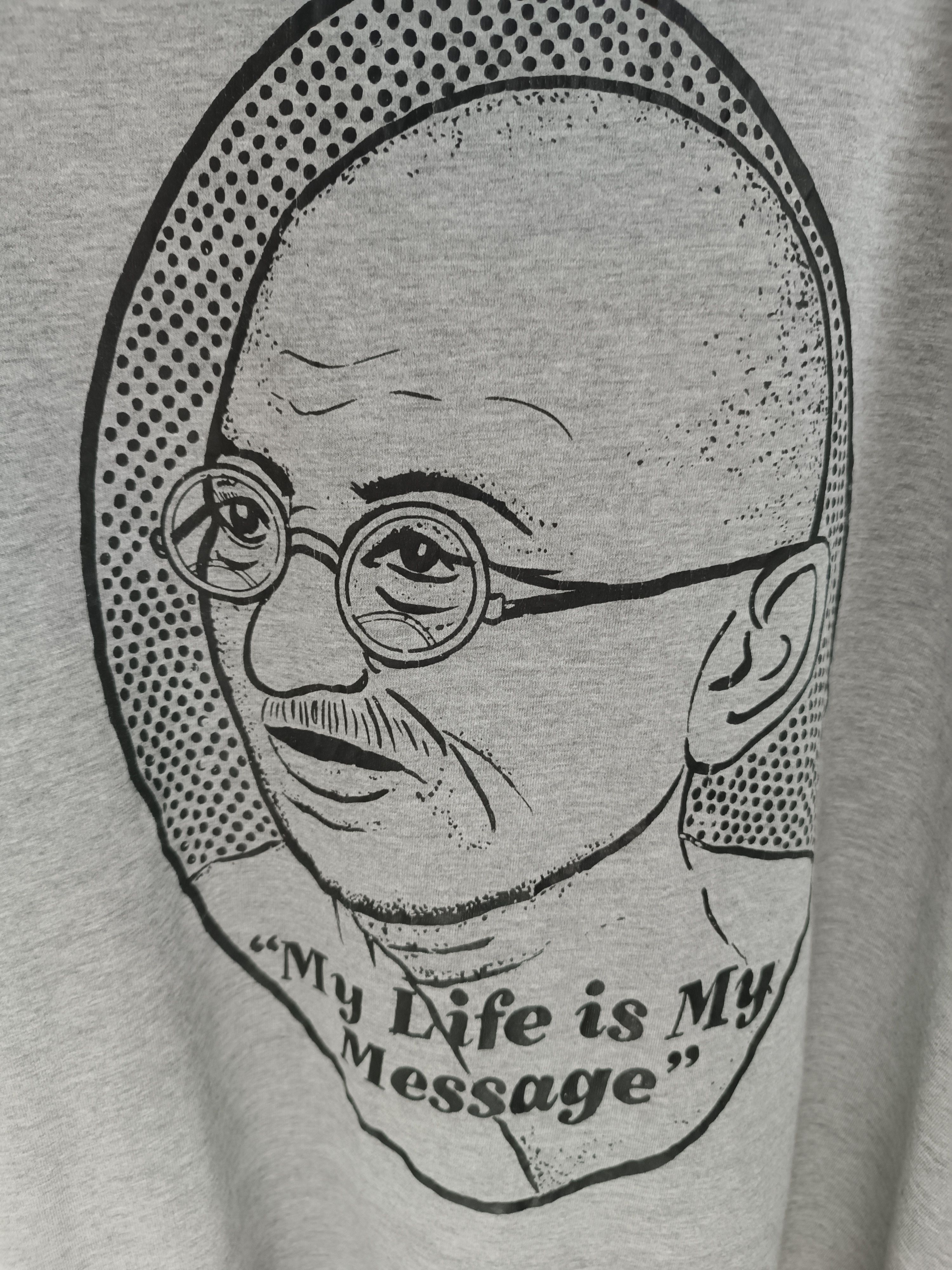 Vintage THRASHED FADED VINTAGE MAHATMA GANDHI ADULT HUMOR FUNNY TEE Size US M / EU 48-50 / 2 - 8 Thumbnail