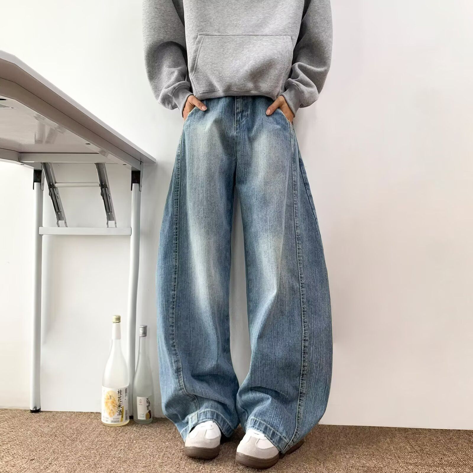 Japanese Brand × Jean Retro loose wide leg casual jeans Size US 32 / EU 48 - 4 Thumbnail