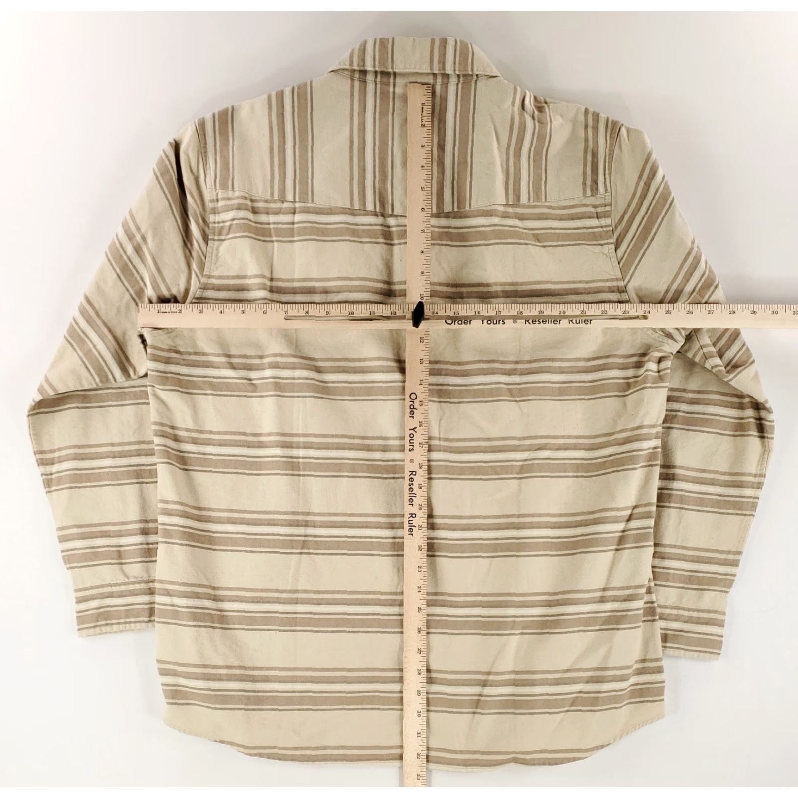 Vintage Criquet Shirt Pearl Snap Flannel Brown Striped Long Sleeve Mens XXL Size US XXL / EU 58 / 5 - 8 Thumbnail