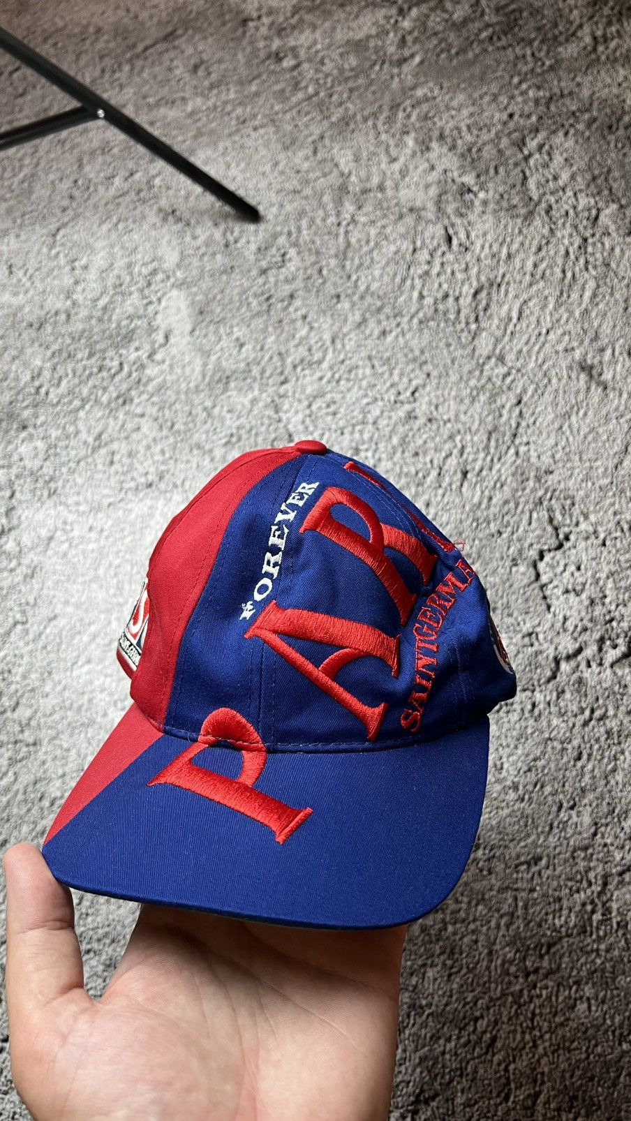 Nutmeg VTG 90’s PSG Paris Saint Germain nutmeg embrioedered hat Size ONE SIZE - 1 Thumbnail