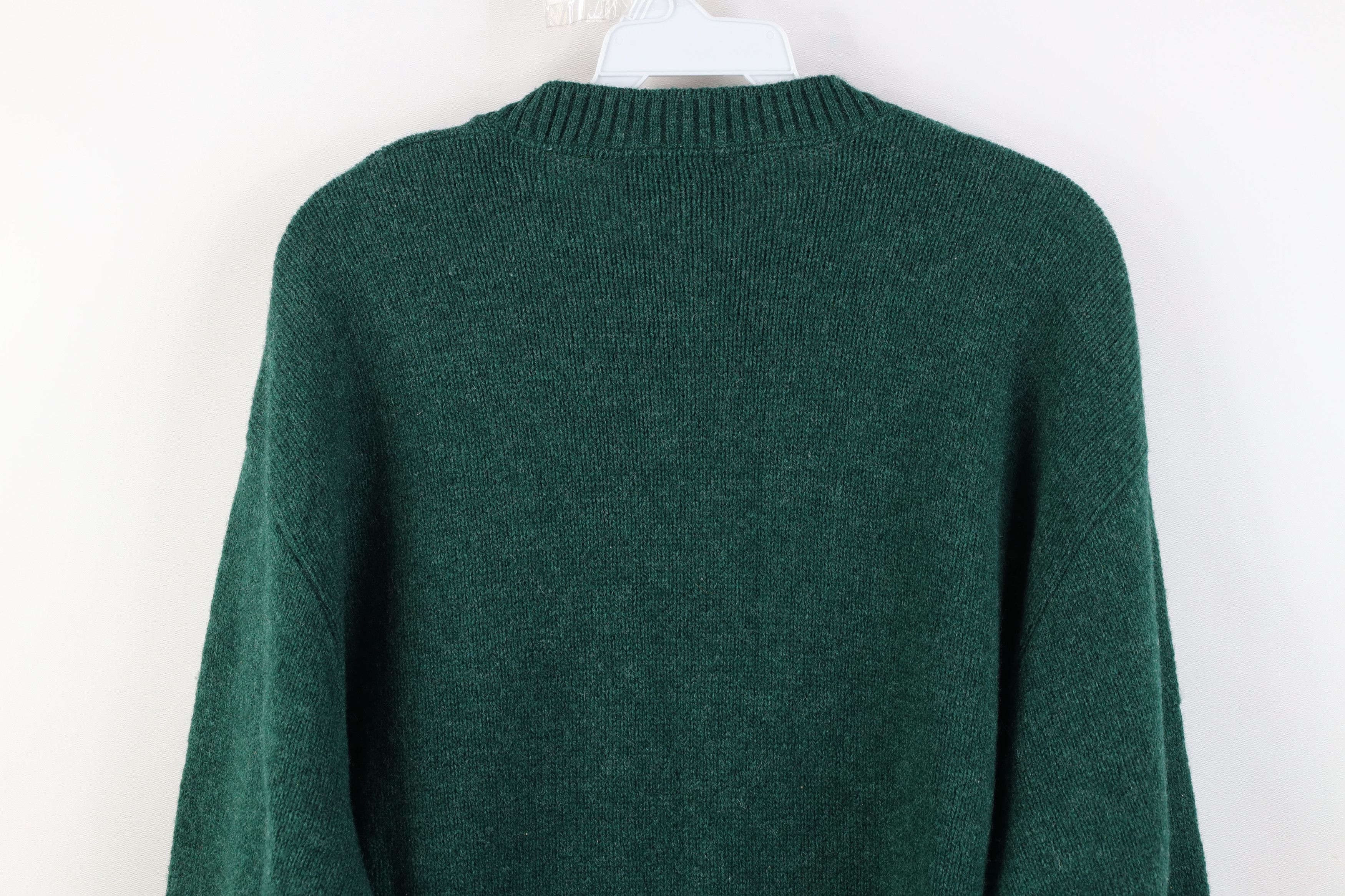 Vintage Vintage 70s Streetwear Knit Crewneck Sweater Green USA Size US XL / EU 56 / 4 - 9 Thumbnail