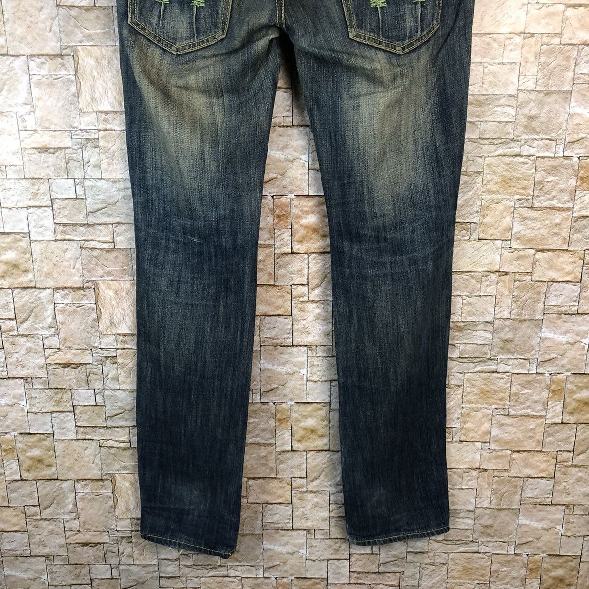Japanese Brand Candy Robot Blue Distressed Denim Pants #A1125 Size 32" / US 10 / IT 46 - 17 Thumbnail