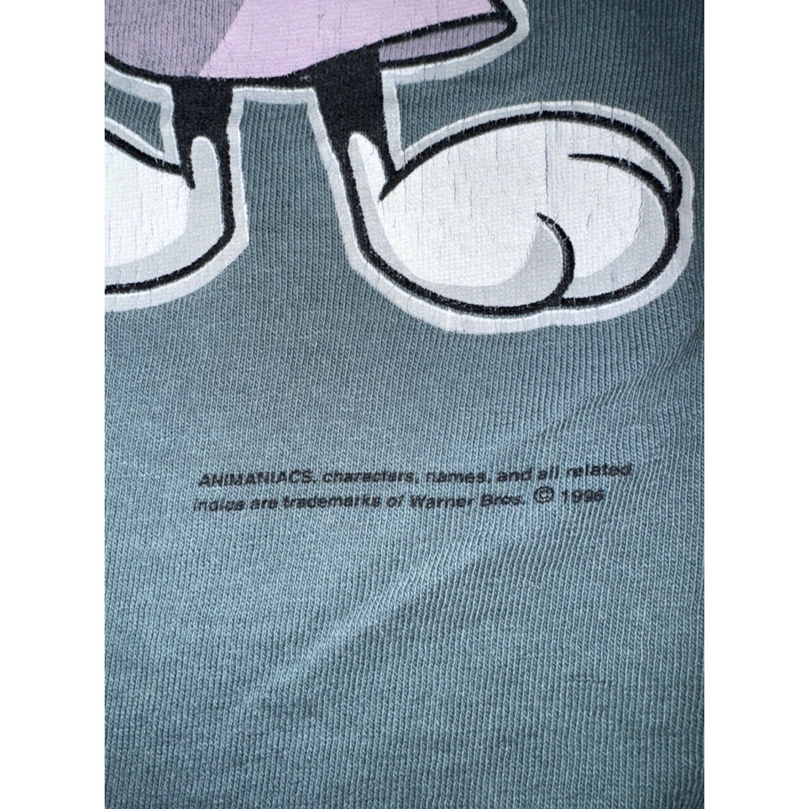 Vintage VINTAGE Animaniacs T-Shirt XL Blue Warner Bros 1996 Graphic Print Crew Neck Short Sleeve Made in USA Mens Size US XL / EU 56 / 4 - 3 Thumbnail