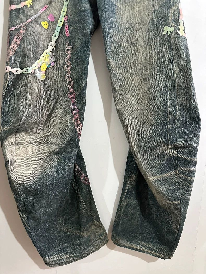 Acne Studios Acne Studios Candy chain 3D printed loose curved knife jea Size US 28 / EU 44 - 2 Thumbnail