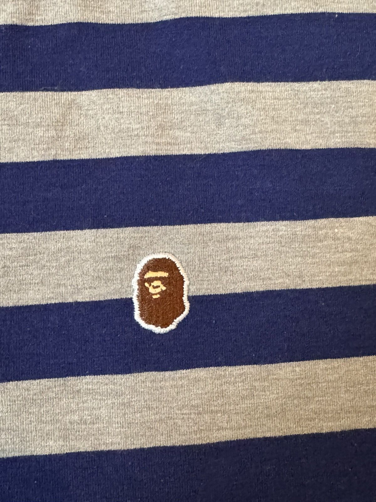 Bape Vintage Bape Gray and Blue Striped Sleeveless Tank Size US XS / EU 42 / 0 - 3 Thumbnail