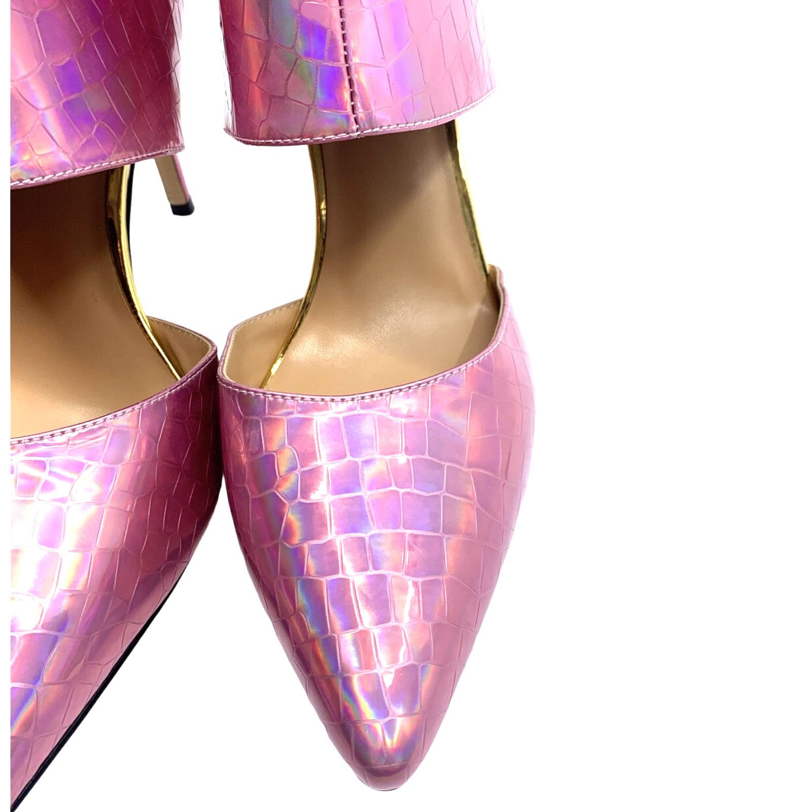 Other Women's Size 12M Show-Stopping Pink Snake-Print Ankle Boot Size US 12 / IT 42 - 10 Thumbnail