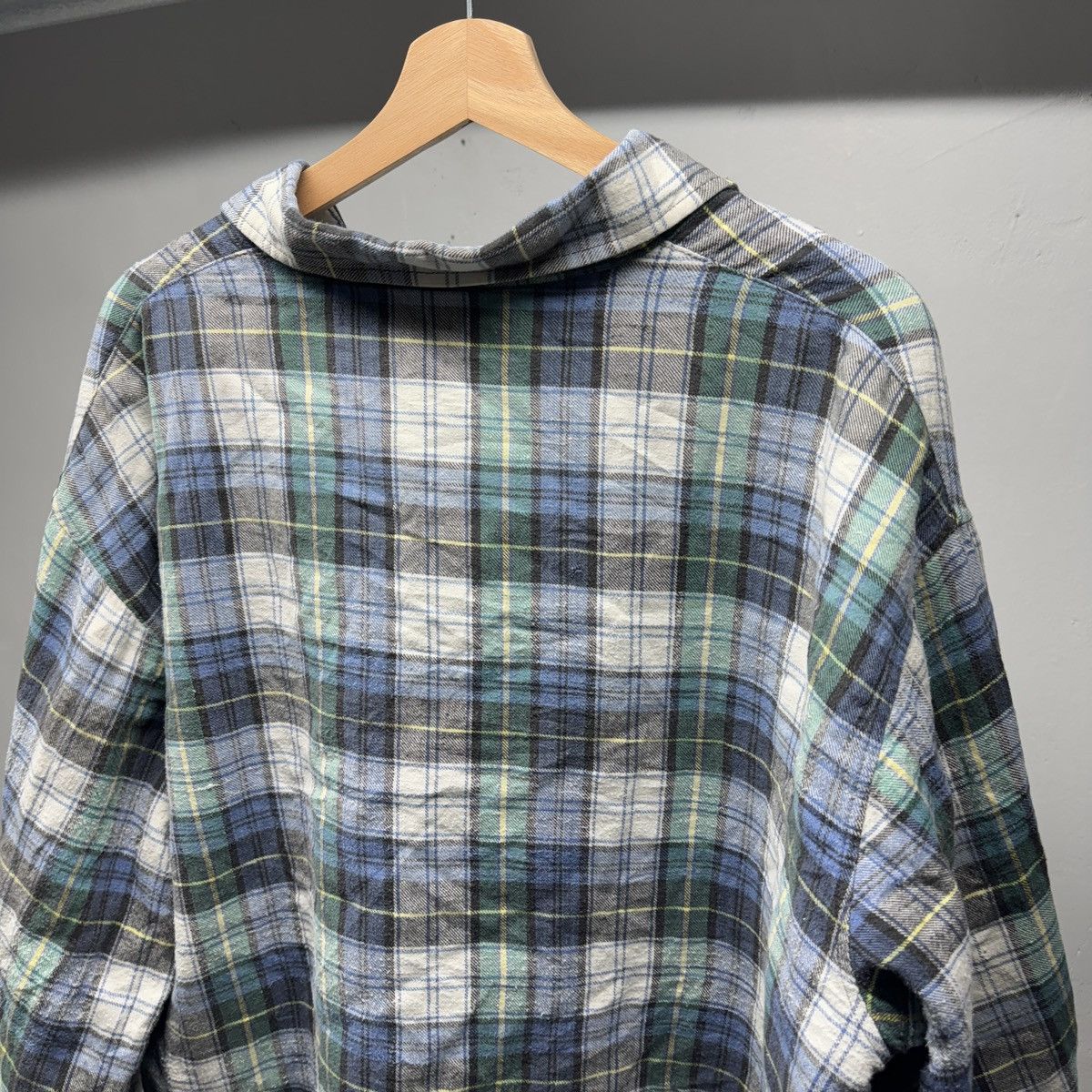 Vintage Thrashed Distressed Plaid Flannel Shirt Jacket Grunge Size US XXL / EU 58 / 5 - 4 Thumbnail