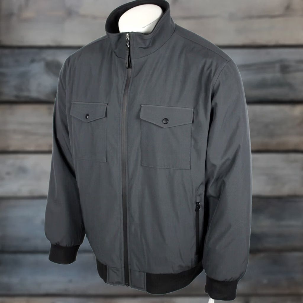 Calvin Klein Calvin Klein Men's Bomber Jacket Flex Tech Water Resistant XL Iron Gray Size US XL / EU 56 / 4 - 1 Thumbnail