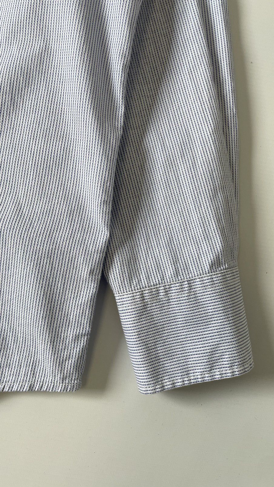 Our Legacy White / Blue Stripe Cotton ‘Above’ Shirt Size US M / EU 48-50 / 2 - 8 Thumbnail