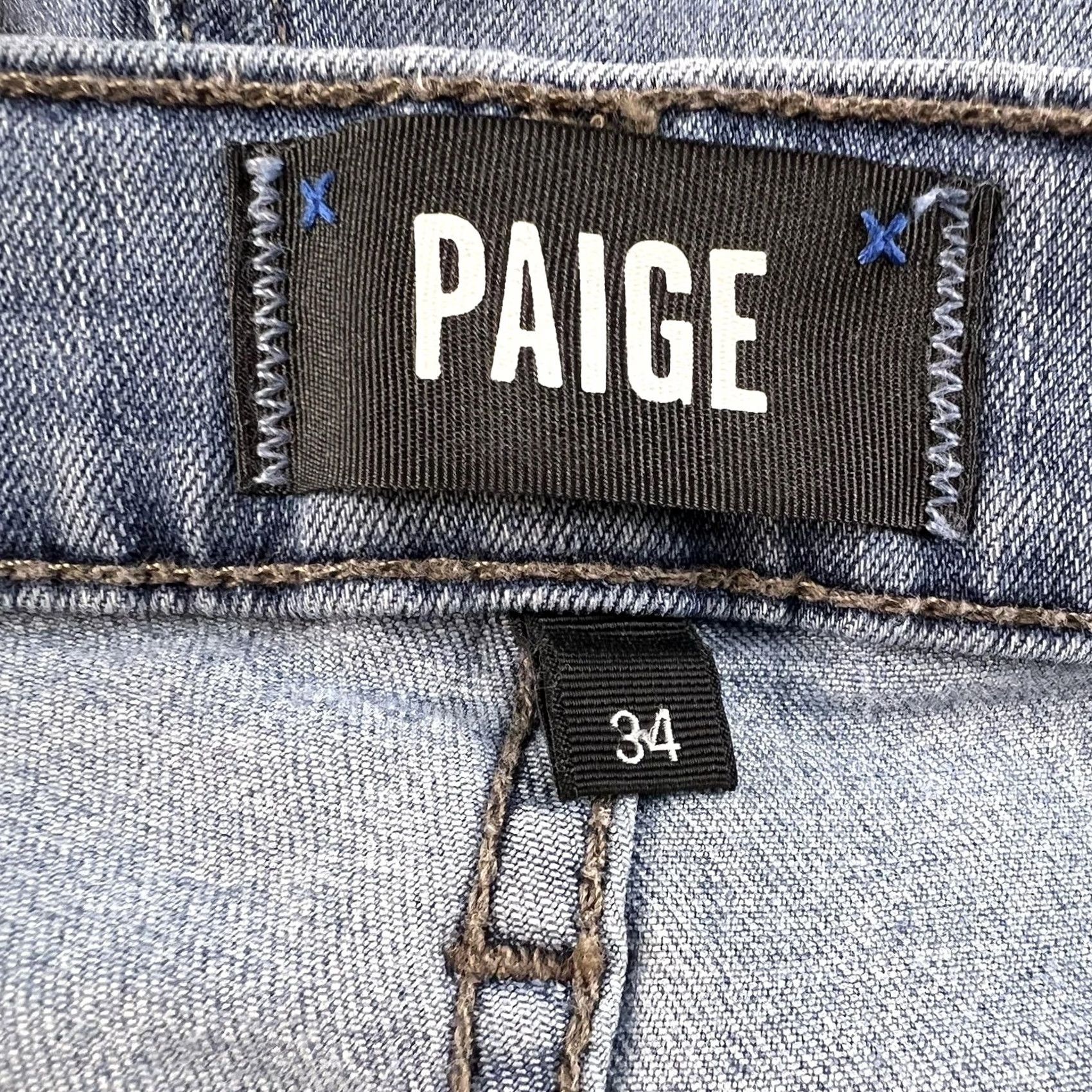 Paige Paige Lennox Jeans Mens 34x26 Blue Straight Slim Denim Preppy USA 5-Pocket City College 90s Womens? Size US 34 / EU 50 - 7 Thumbnail