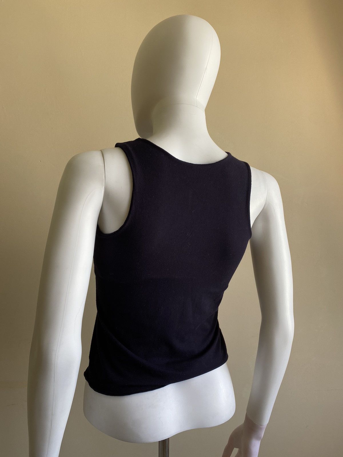 Sarah Pacini Sarah Pacini Womens Dark Blue Sleeveless Top Size 3 Size S / US 4 / IT 40 - 7 Thumbnail