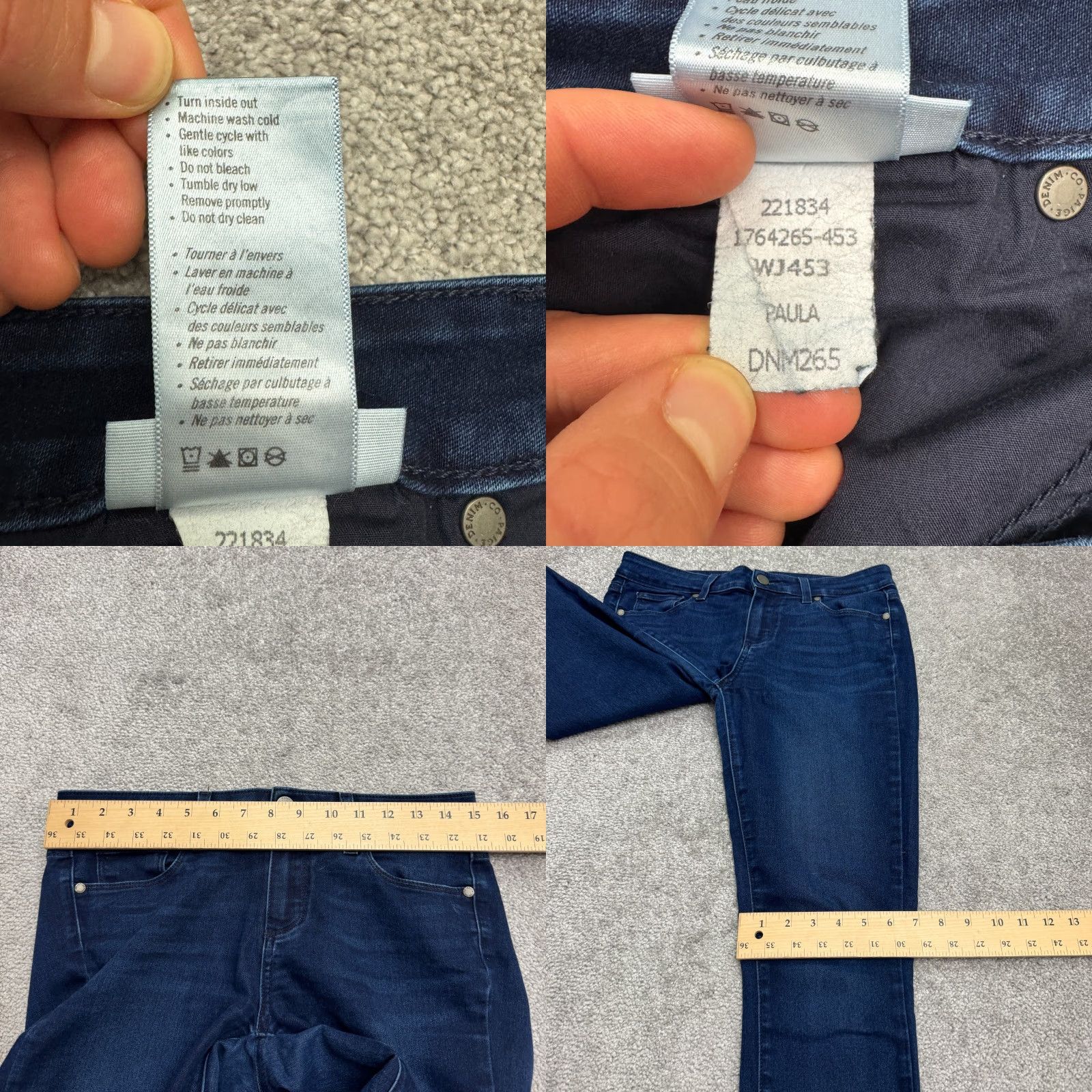Paige Paige Verdugo Ankle Jeans Womens 28 Denim Blue Dark Wash Mid Rise Slim 5-Pocket Size 28" / US 6 / IT 42 - 8 Thumbnail