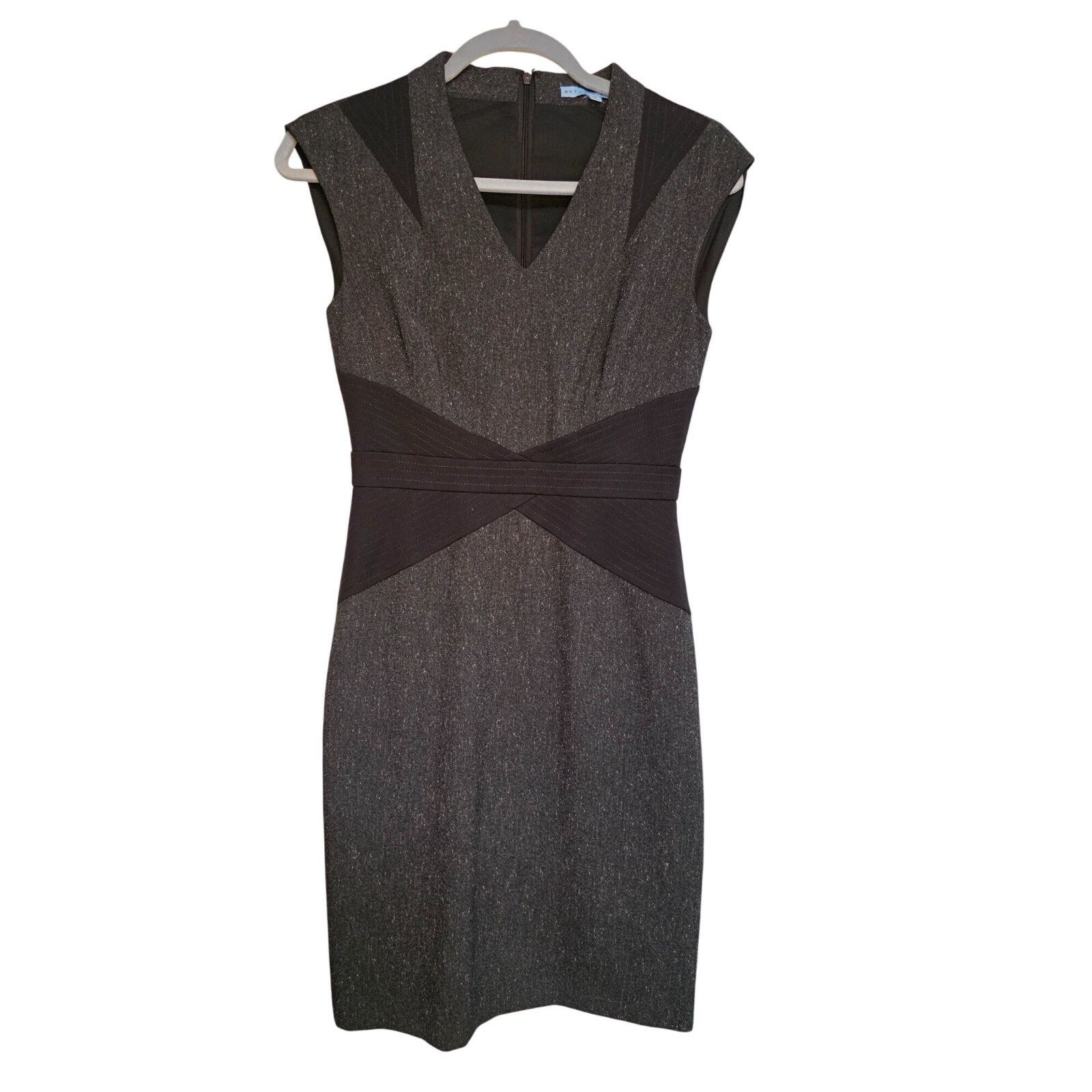 ANTONIO MIRO Antonio Melani Womens Metallic Gray & Black Dress size 2 Size XS / US 0-2 / IT 36-38 - 1 Thumbnail