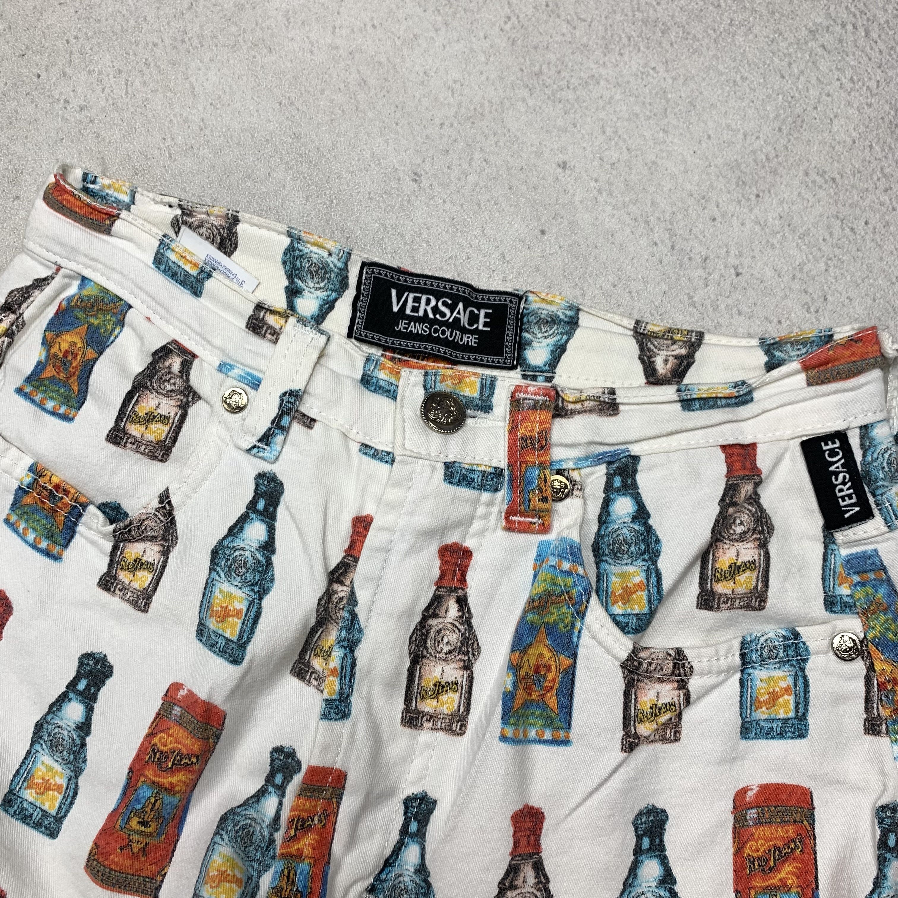 Versace 90s Versace Perfume Bottle Fullprint Pants Size 25" / US 0 / IT 36 - 8 Thumbnail