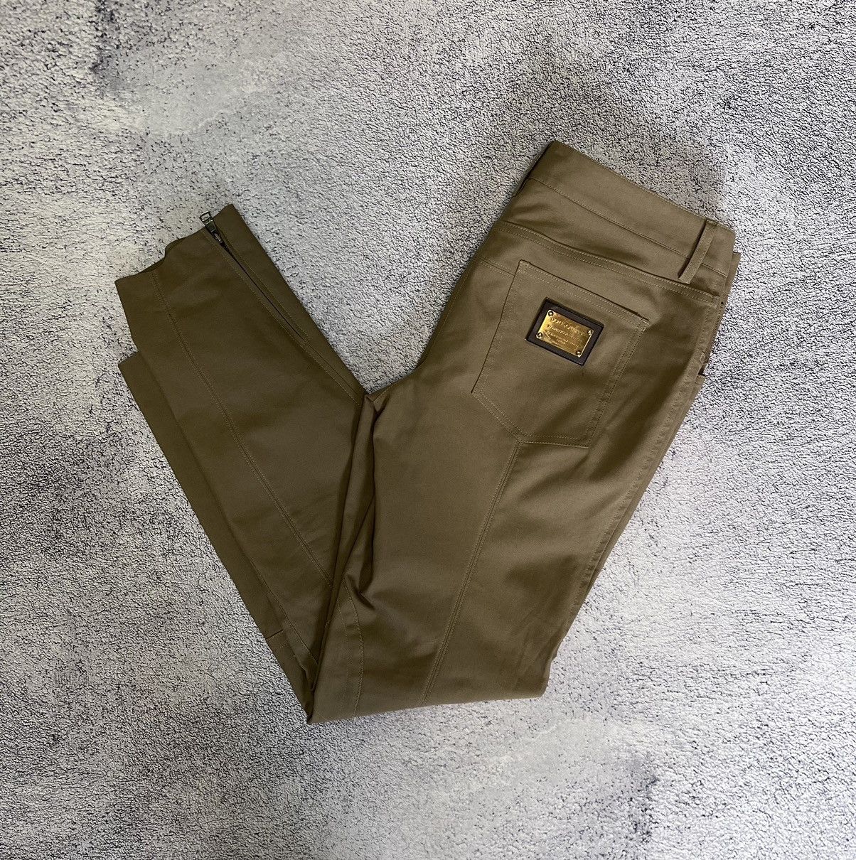 Dolce & Gabbana Dolce & Gabbana Women’s Brown Pants Logo Patch Made in Italy Size 32" / US 10 / IT 46 - 2 Thumbnail