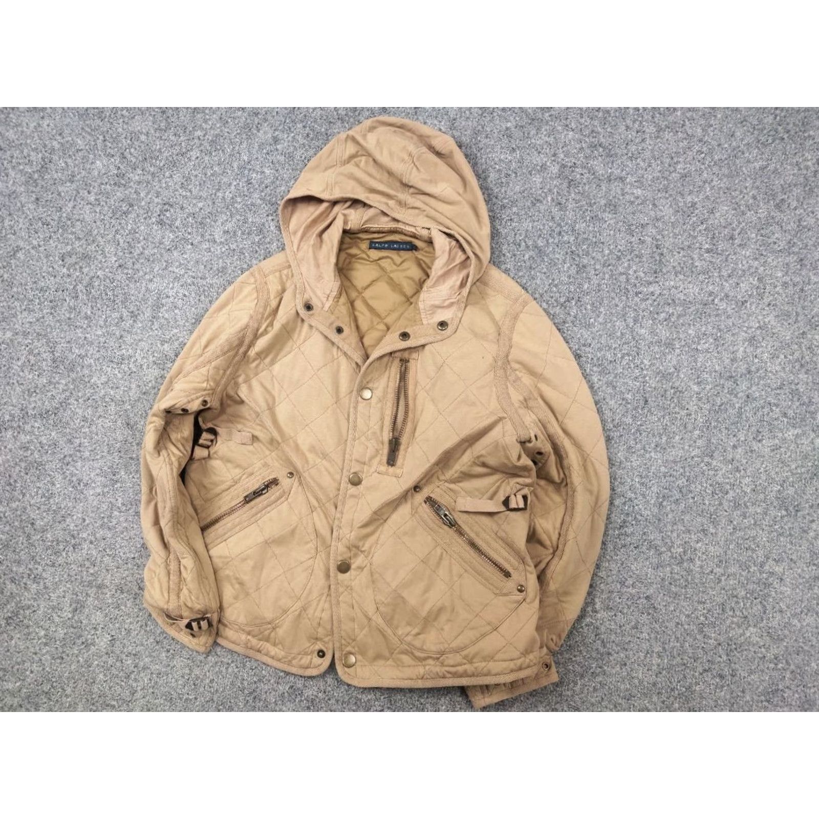 Ralph Lauren VINTAGE Ralph Lauren Quilted Beige Workwear Pocket Hoodie Jacket S Men Beige 90s, Vintage, Quilted, Pocket, Hoodie, Jacket, Beige, Ralph Lauren, 90s Size US S / EU 44-46 / 1 - 4 Thumbnail