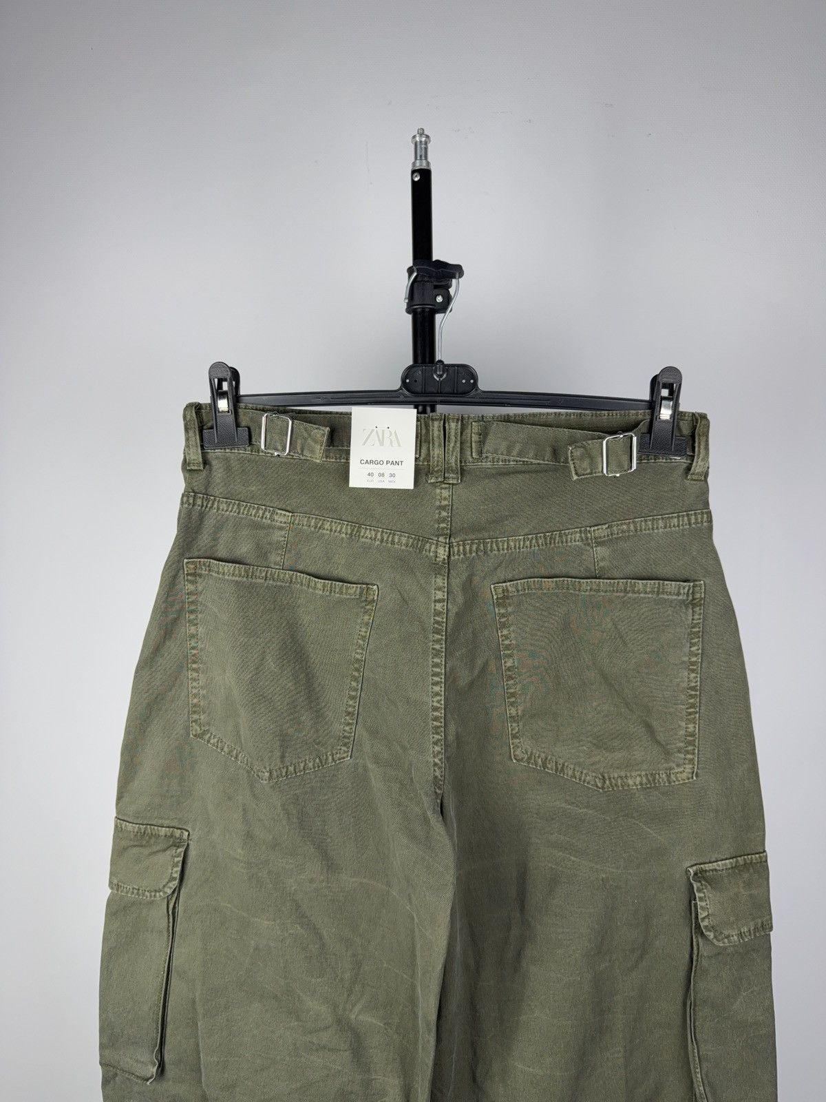 Japanese Brand Military Y2K Japanese style ZARA Olive Utility Cargo Pants Size 30" / US 8 / IT 44 - 4 Thumbnail