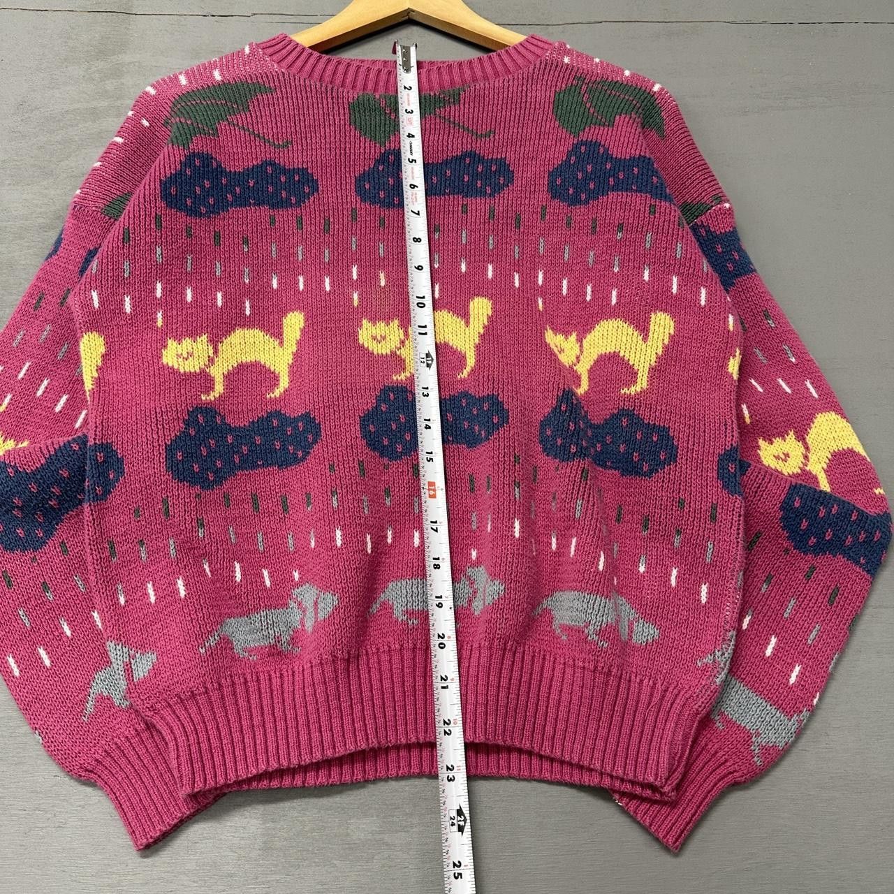 Woolrich Woolen Mills Vintage Woolrich Women’s Retro Pink Cat Sweater Small Size S / US 4 / IT 40 - 4 Thumbnail