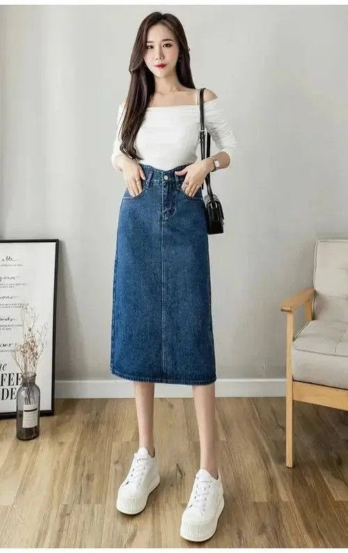 Japanese Brand women girls Denim skirt Size 28" / US 6 / IT 42 - 1 Thumbnail