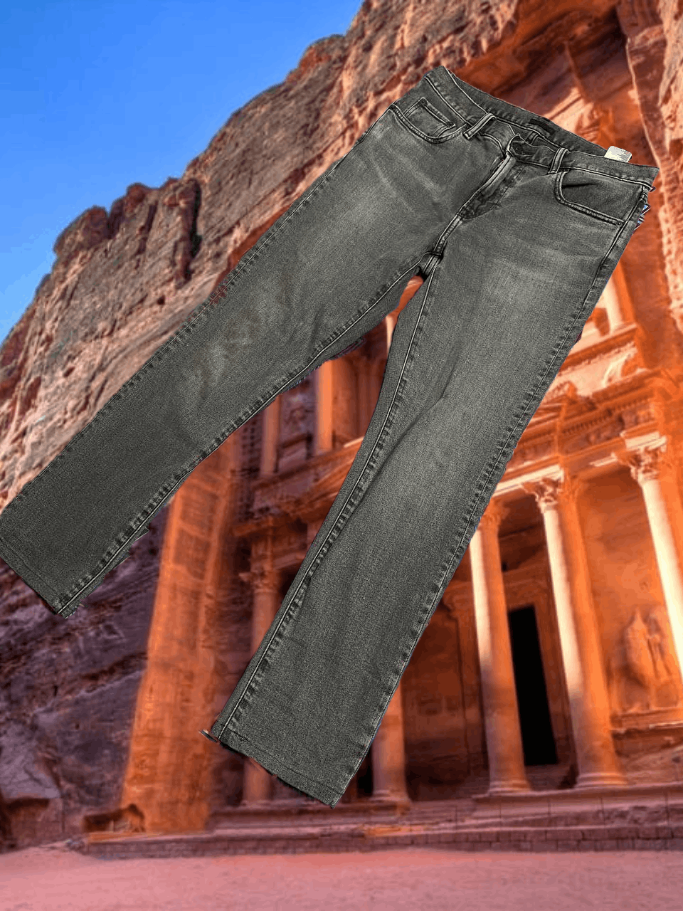 Uniqlo vintage jeans pants Uniqlo gray Y2K streetwear Size US 30 / EU 46 - 1 Thumbnail