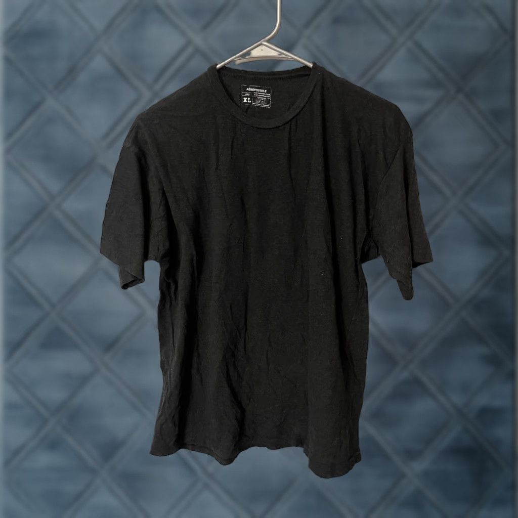 Aeropostale VINTAGE Aeropostale Solid Tee Mens T-Shirt XL Black Men Sleepwear Size US XL / EU 56 / 4 - 1 Thumbnail