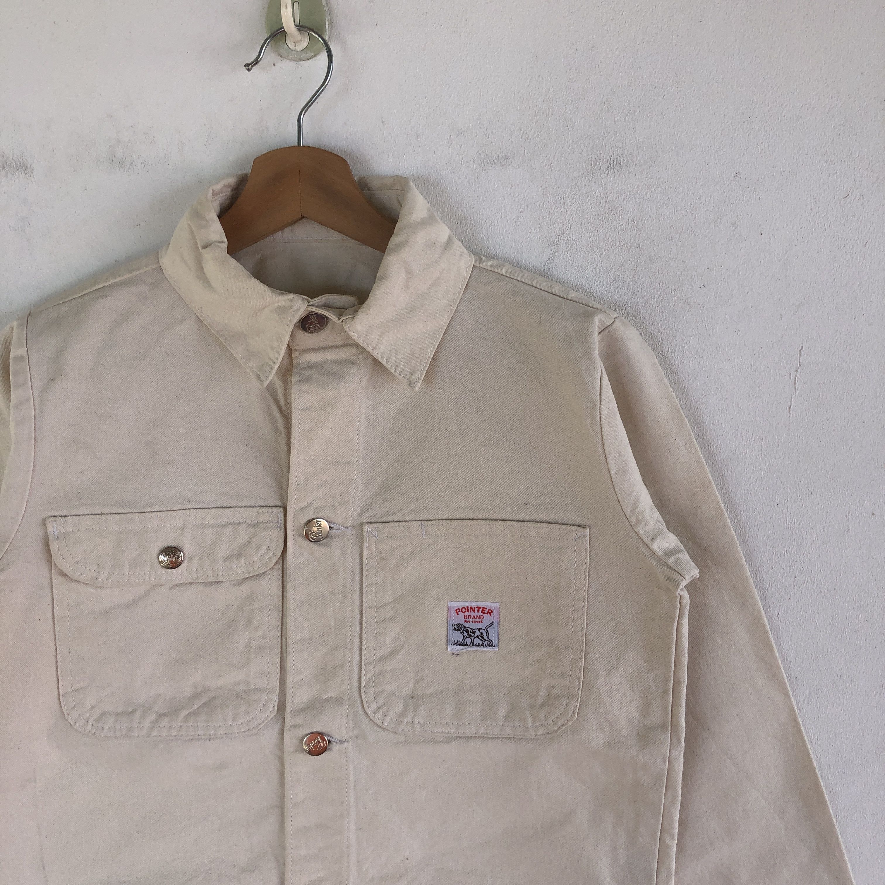 Vintage Vintage 80s Pointer Usa Chore Jacket Dirty Workers Jacket Size US S / EU 44-46 / 1 - 5 Thumbnail