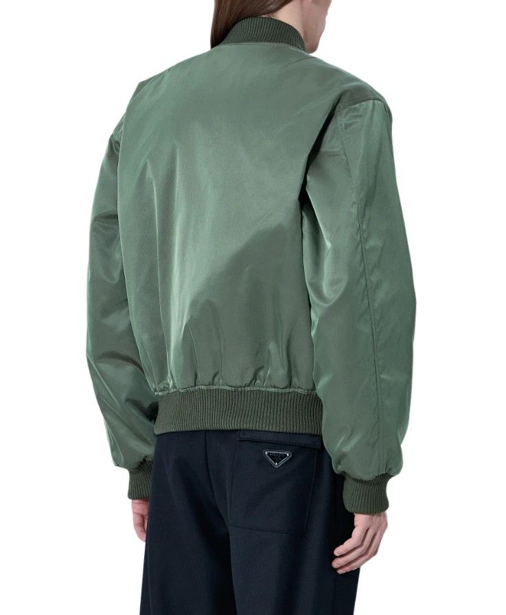 Prada PRADA Re-Nylon Green Bomber Jacket New & Authentic Size US XXS / EU 40 - 2 Thumbnail