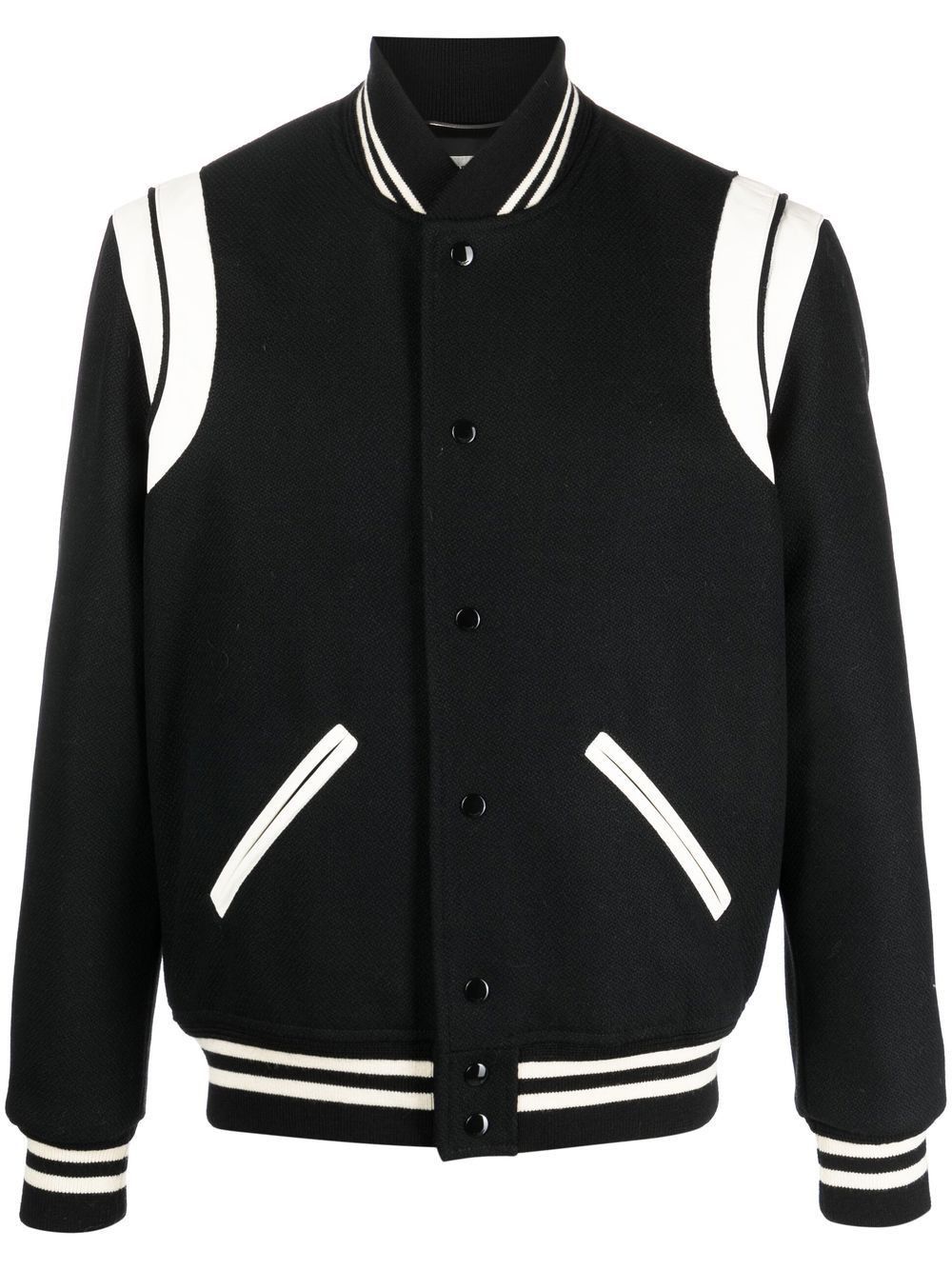 Saint Laurent Paris WOOL BOMBER JACKET Size US S / EU 44-46 / 1 - 1 Thumbnail
