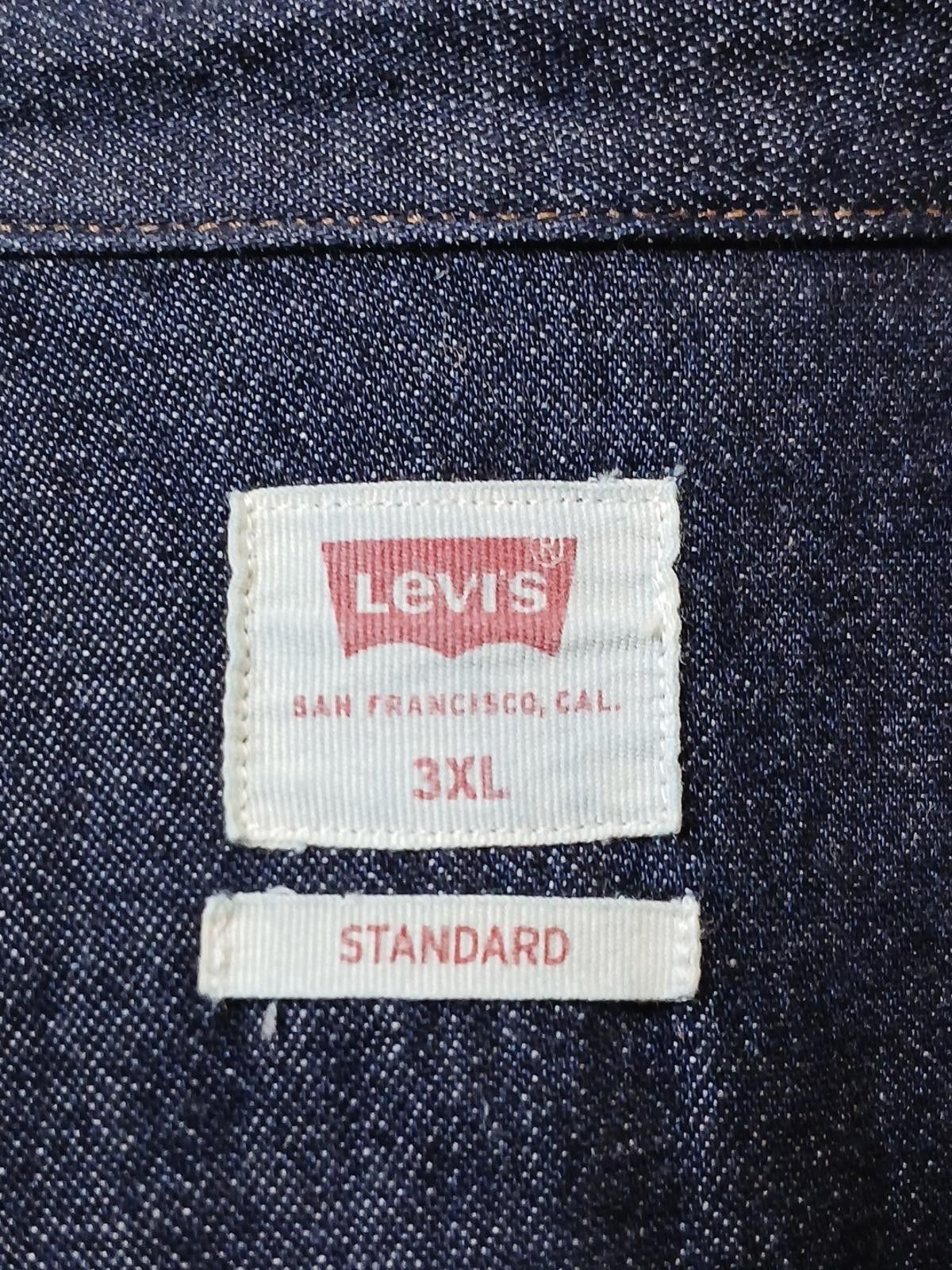 Levi's Levi's Men's Big & Tall 3XL Western Pearl Snap Denim Shirt Size US XXL / EU 58 / 5 - 2 Thumbnail