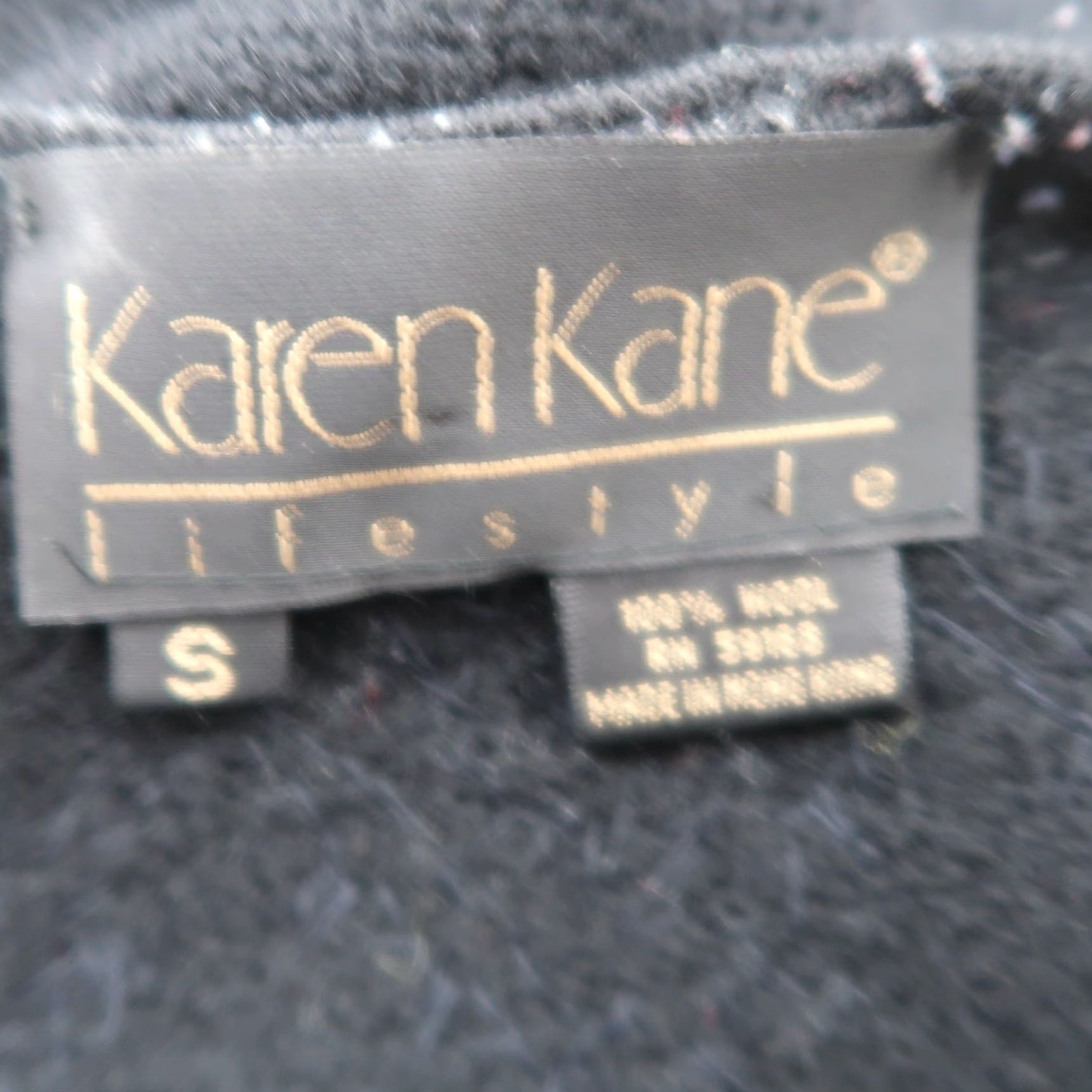 Vintage VINTAGE Karen Kane black wool knit beaded sweater vest cardigan Sleeveless S Womens 90s 80s Retro Beaded Casual Party/Cocktail Fall Winter Size S / US 4 / IT 40 - 6 Thumbnail