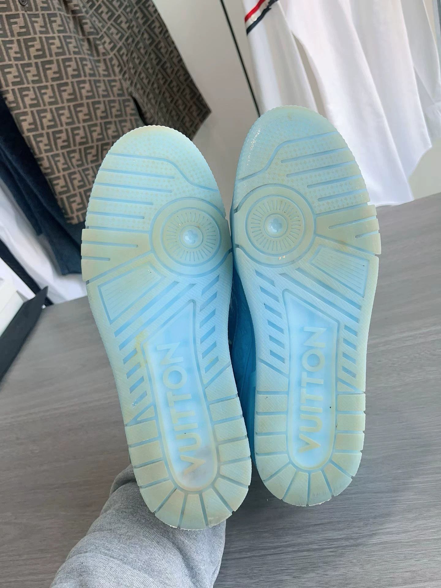 Louis Vuitton Louis Vuitton LV Blue Monogram Patent Leather Loafers 40 Size US 7 / EU 40 - 7 Thumbnail