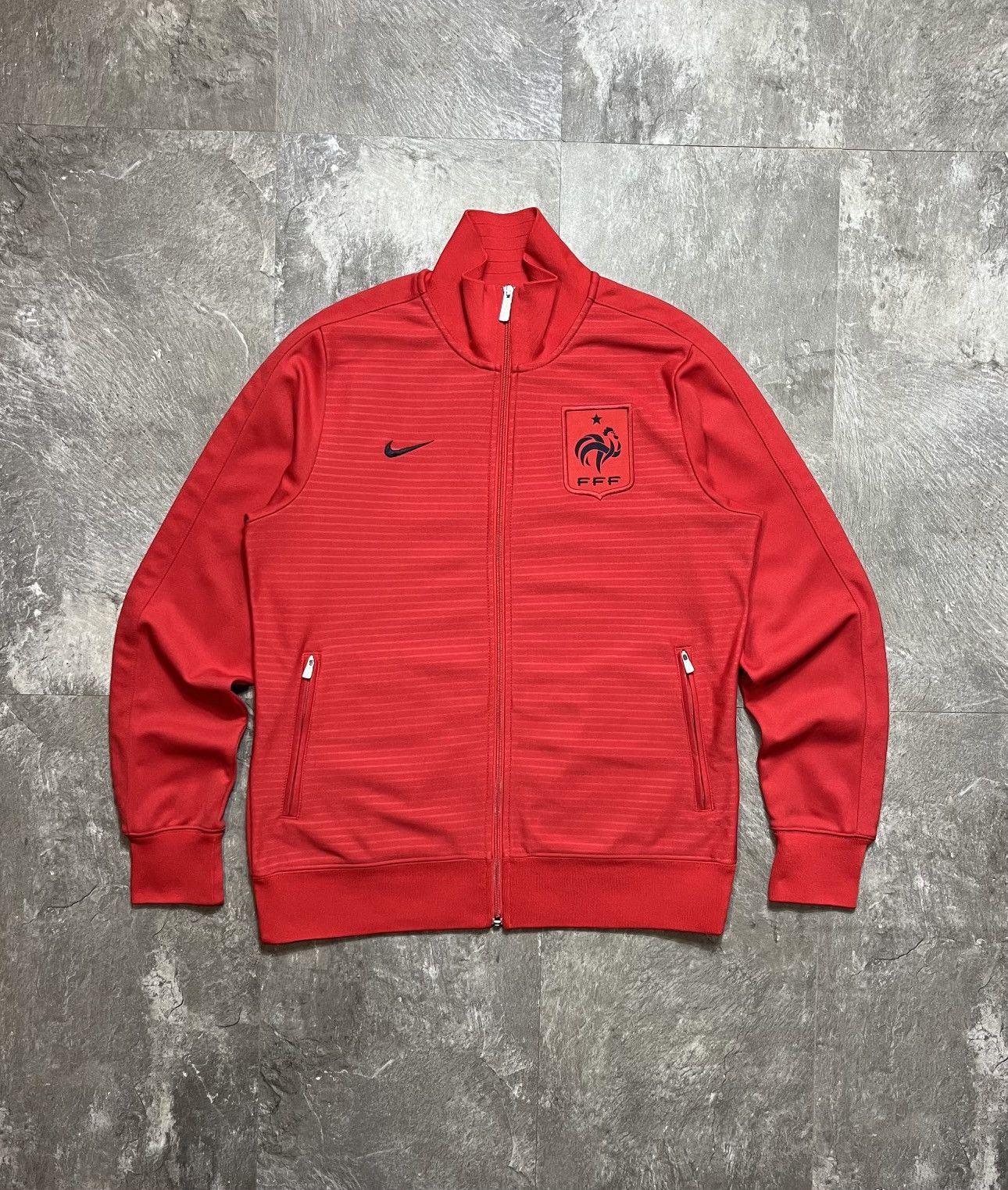 Nike Nike France 2012 2013 Football Y2k Sweatshirt Track top Size US L / EU 52-54 / 3 - 1 Thumbnail