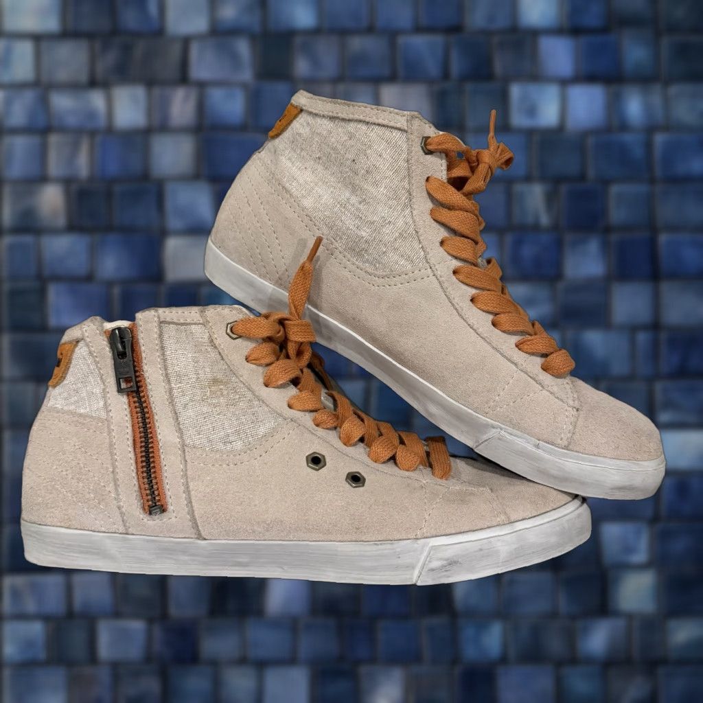 Timberland Timberland Glastenbury 8230B Womens 9.5 Beige Leather Sneakers Lace Up Trainers Size US 10 / IT 40 - 1 Thumbnail