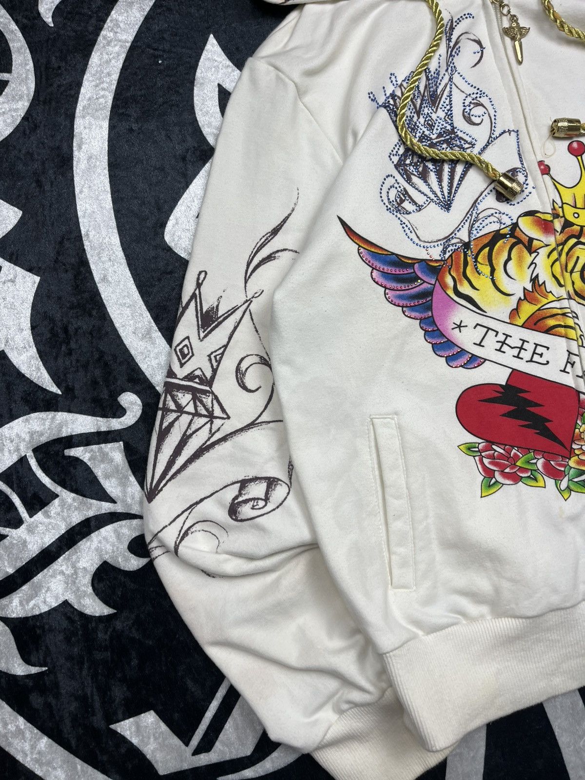 If Six Was Nine LGB IfSixWasNine Ed Hardy Style Leopard Fur Faux Zip Hoodie Size L / US 10 / IT 46 - 5 Thumbnail