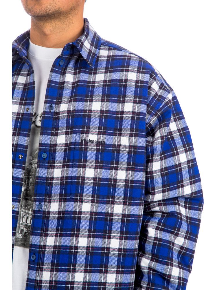 Balenciaga o1mt1gz0924 BB Corp Padded Shirt Large Fit in Multicolor Size US XS / EU 42 / 0 - 5 Thumbnail