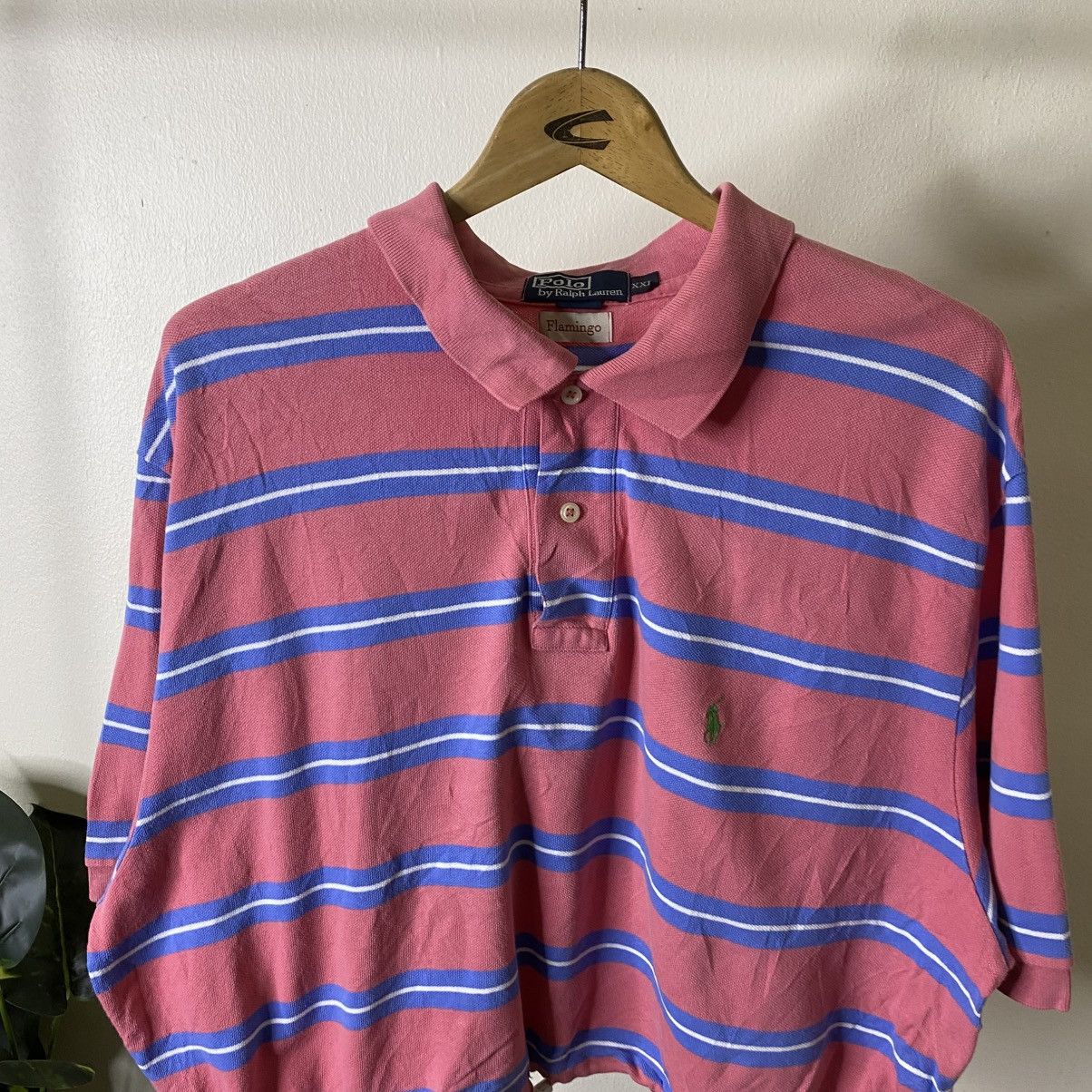 Polo Ralph Lauren Polo Ralph Lauren Stripes Cropped Polo T Shirt Size XL / US 12-14 / IT 48-50 - 2 Thumbnail